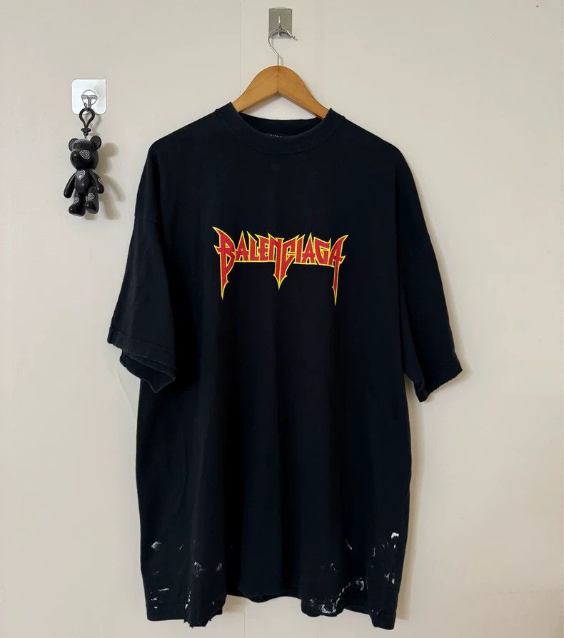 Balenciaga Balenciaga Black Flame Short Sleeve Size US L / EU 52-54 / 3 - 1 Thumbnail