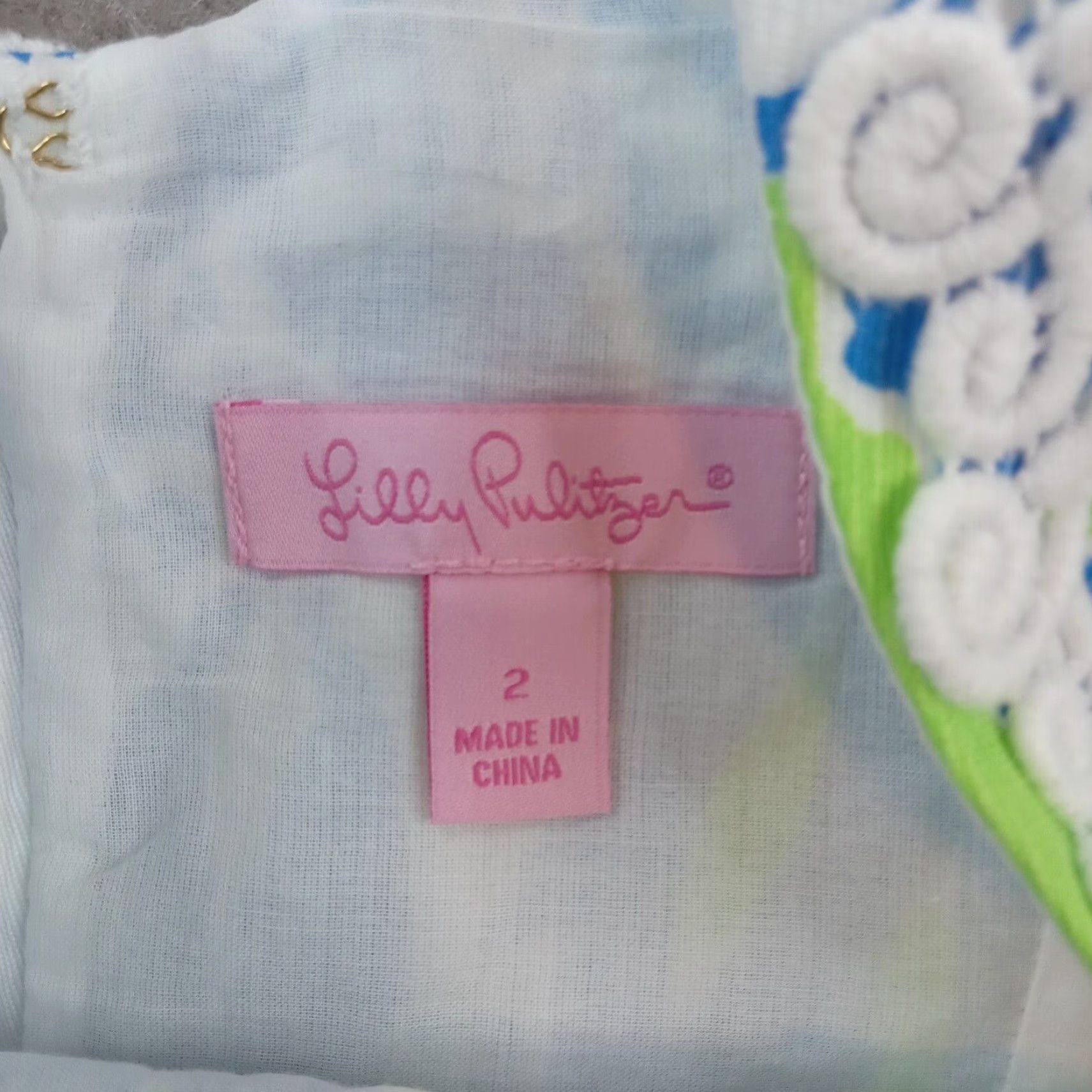 Lilly Pulitzer Lilly Pulitzer Shift Dress Womens Size 2 Blue Green Casey Floral Limeade Casual Size XS / US 0-2 / IT 36-38 - 5 Thumbnail