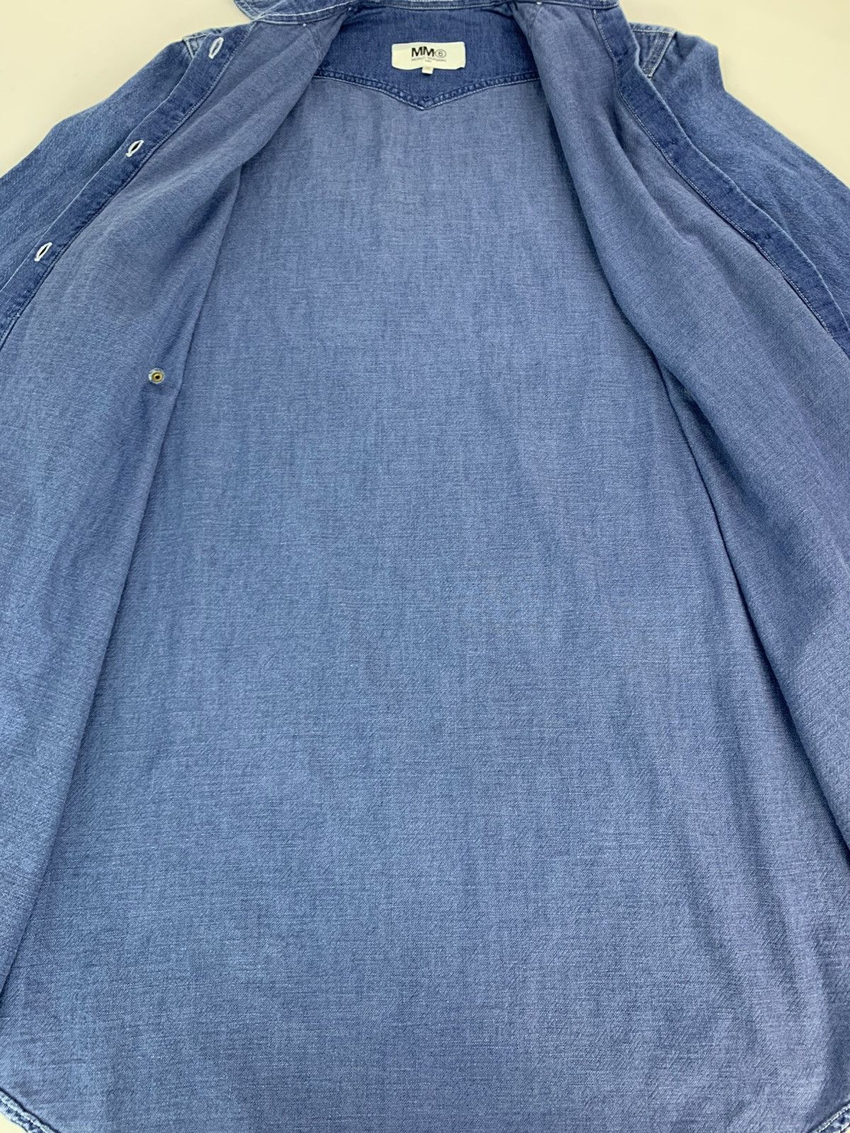 Maison Margiela MM6 Maison Margiela Paris Denim Shirt Button Front Dress Size L / US 10 / IT 46 - 8 Thumbnail