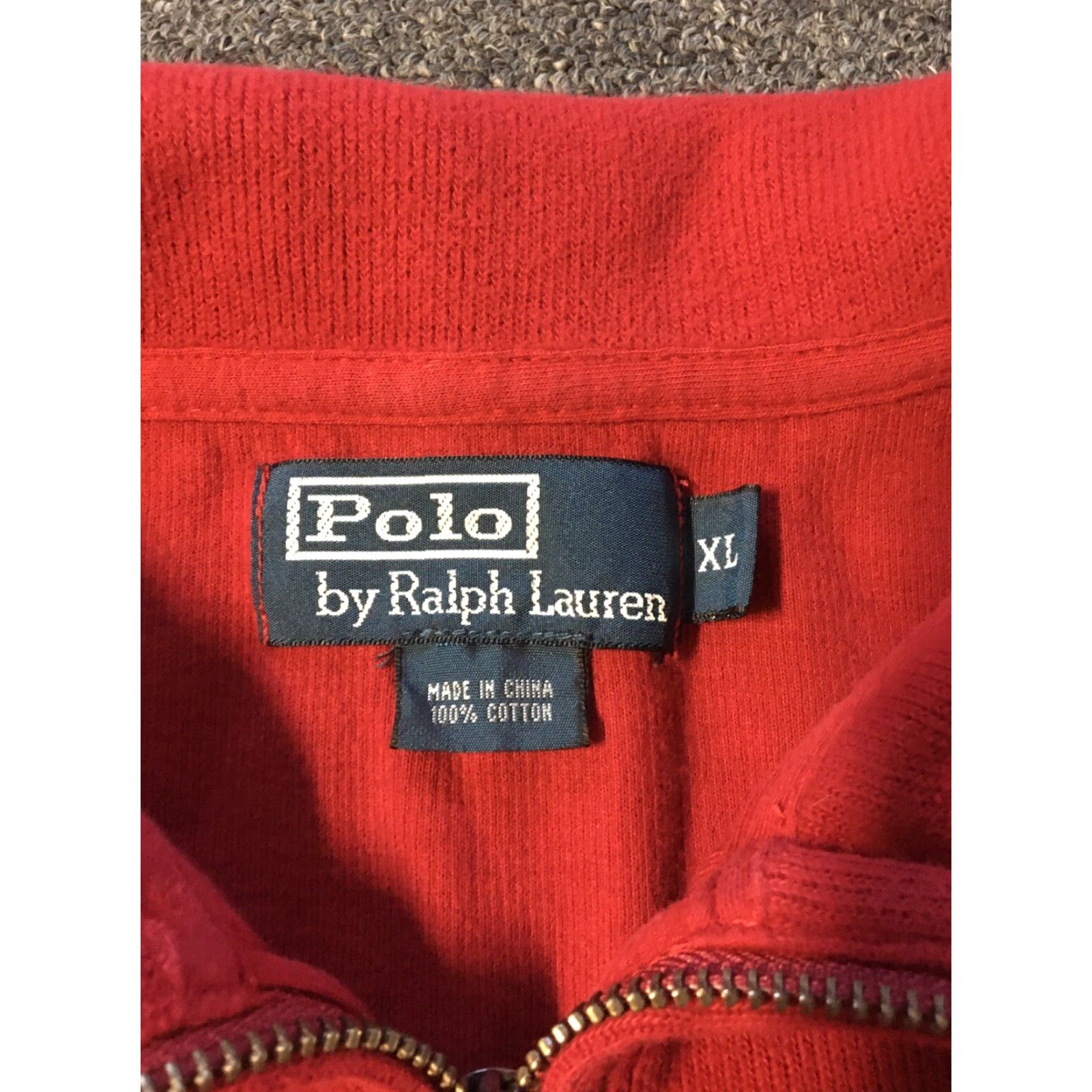 Polo Ralph Lauren VINTAGE Polo Ralph Lauren Sweater Shirt XL Red 1/4 ZIP 90s Sailing Nautical USA Flag Men Size US XL / EU 56 / 4 - 4 Thumbnail