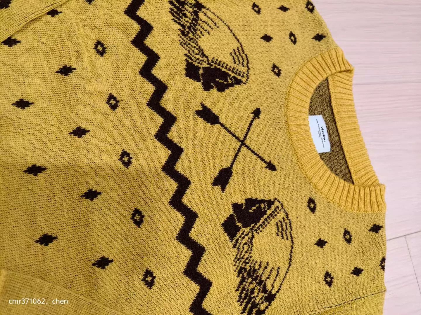 Visvim visvim 17AW vntg native jacquard knit indian yellow 1,2 Size US S / EU 44-46 / 1 - 4 Thumbnail