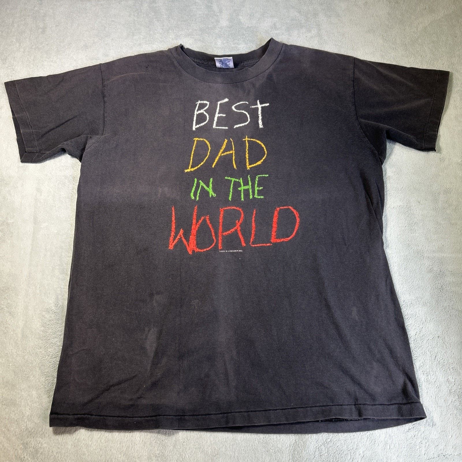 Delta Best Dad in The World Shirt Mens Large Single Stitch 90s Size US L / EU 52-54 / 3 - 1 Thumbnail