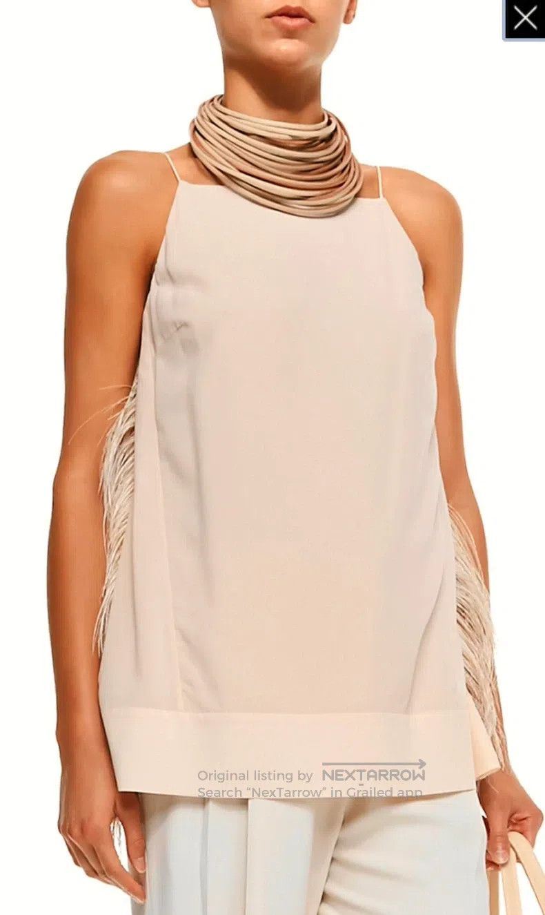Brunello Cucinelli Brunello Cucinelli Ostrich Feather Strapless Top Size M / US 6-8 / IT 42-44 - 3 Thumbnail
