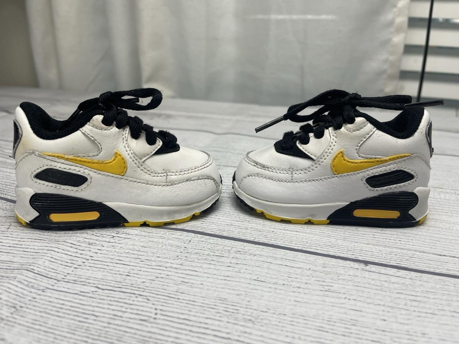 Nike Nike Air Max 90 Black Yellow Sneakers Infant Size 3c Size US 5 / EU 37 - 1 Thumbnail