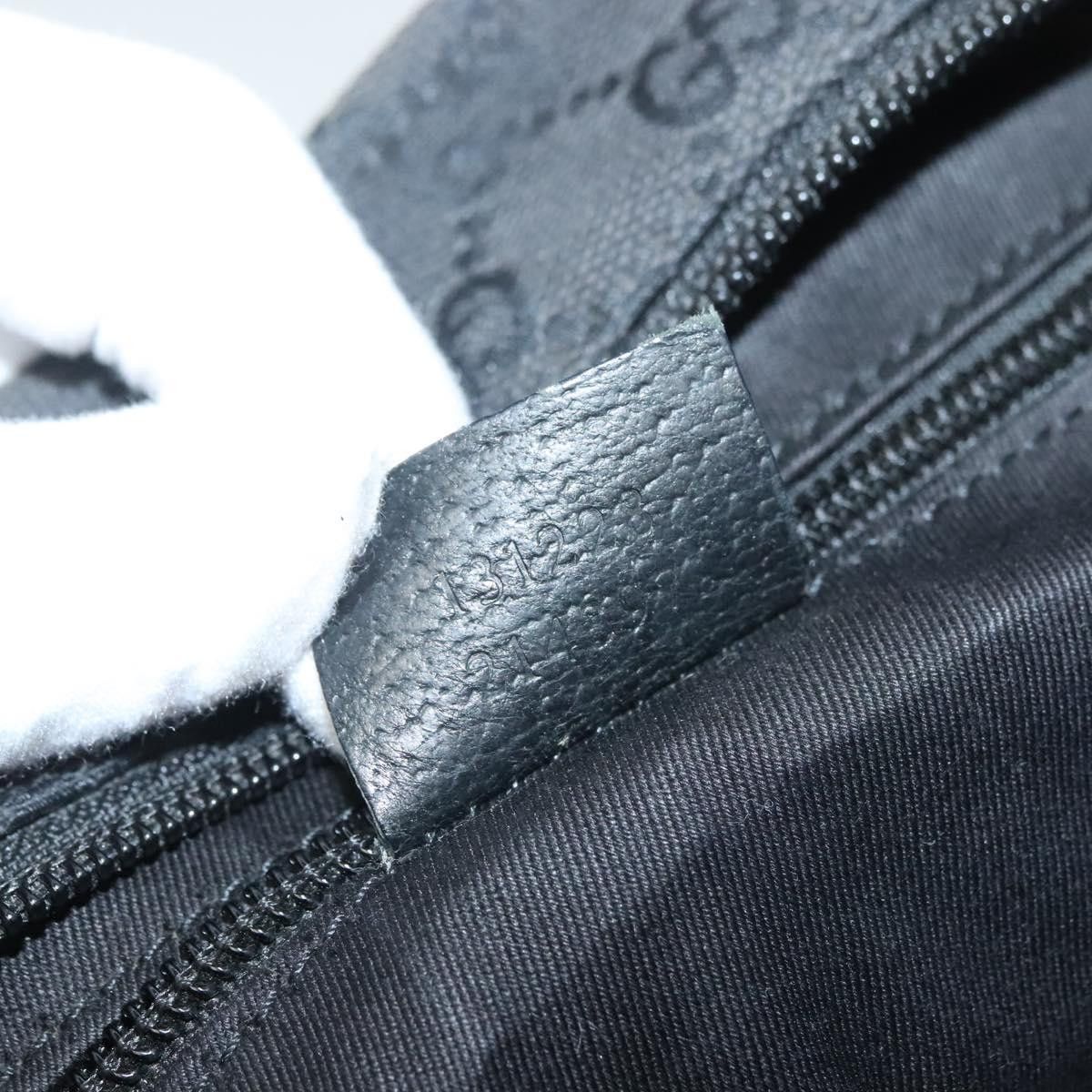 Gucci GUCCI GG Canvas Web Sherry Line Tote Bag Black Silver Size ONE SIZE - 21 Thumbnail