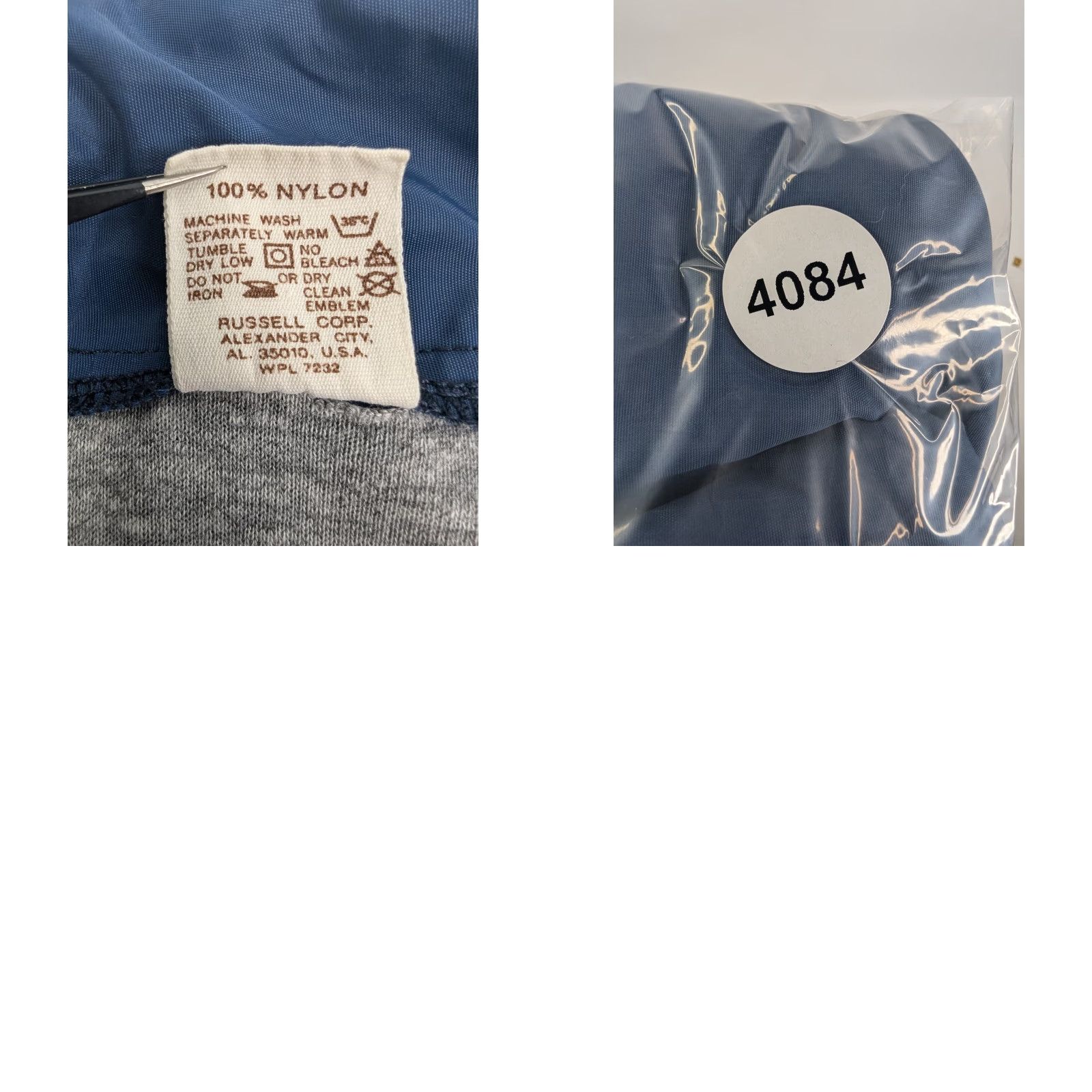 Russell Athletic VINTAGE Russell Athletic Nylon Jacket Medium Blue Windbreaker Snap Button Mens Size US M / EU 48-50 / 2 - 9 Thumbnail
