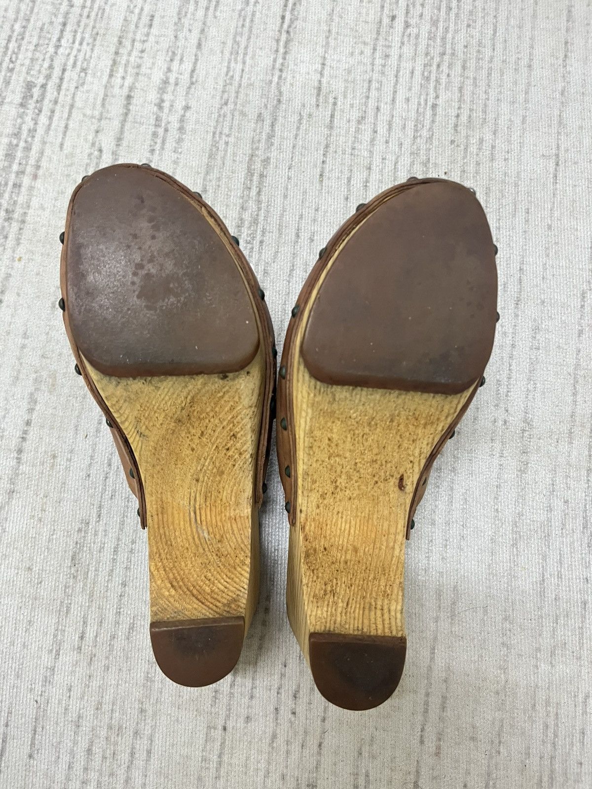 Miu Miu Miu miu leather wood sandal Size US 4.5 / IT 34.5 - 7 Thumbnail