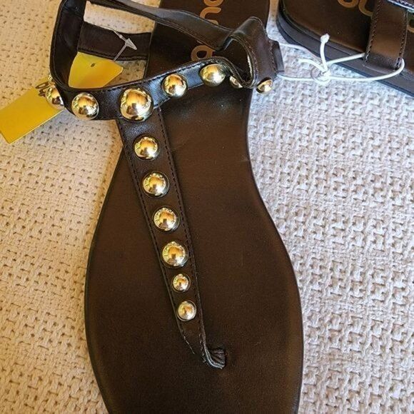 Vintage Byyb Wenny Brown Sz. 8 Embellished Thong Buckled Sandals Size US 8 / IT 38 - 3 Thumbnail