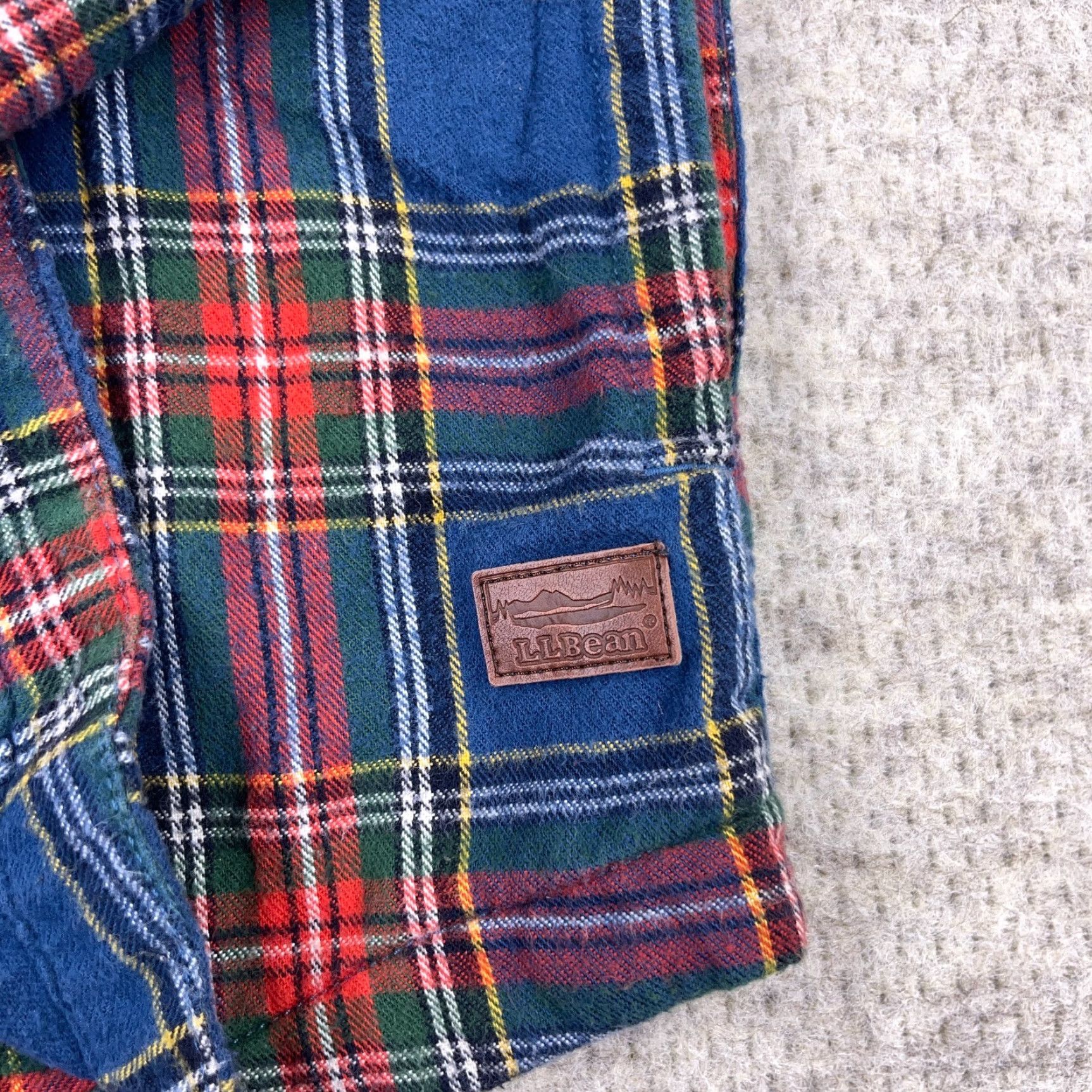 Vintage LL Bean Shacket Men M Blue Red Flannel Shirt Jacket Hooded Snap Unlined Casual Workwear Travel Plaid Jacket Mens Size US M / EU 48-50 / 2 - 5 Thumbnail