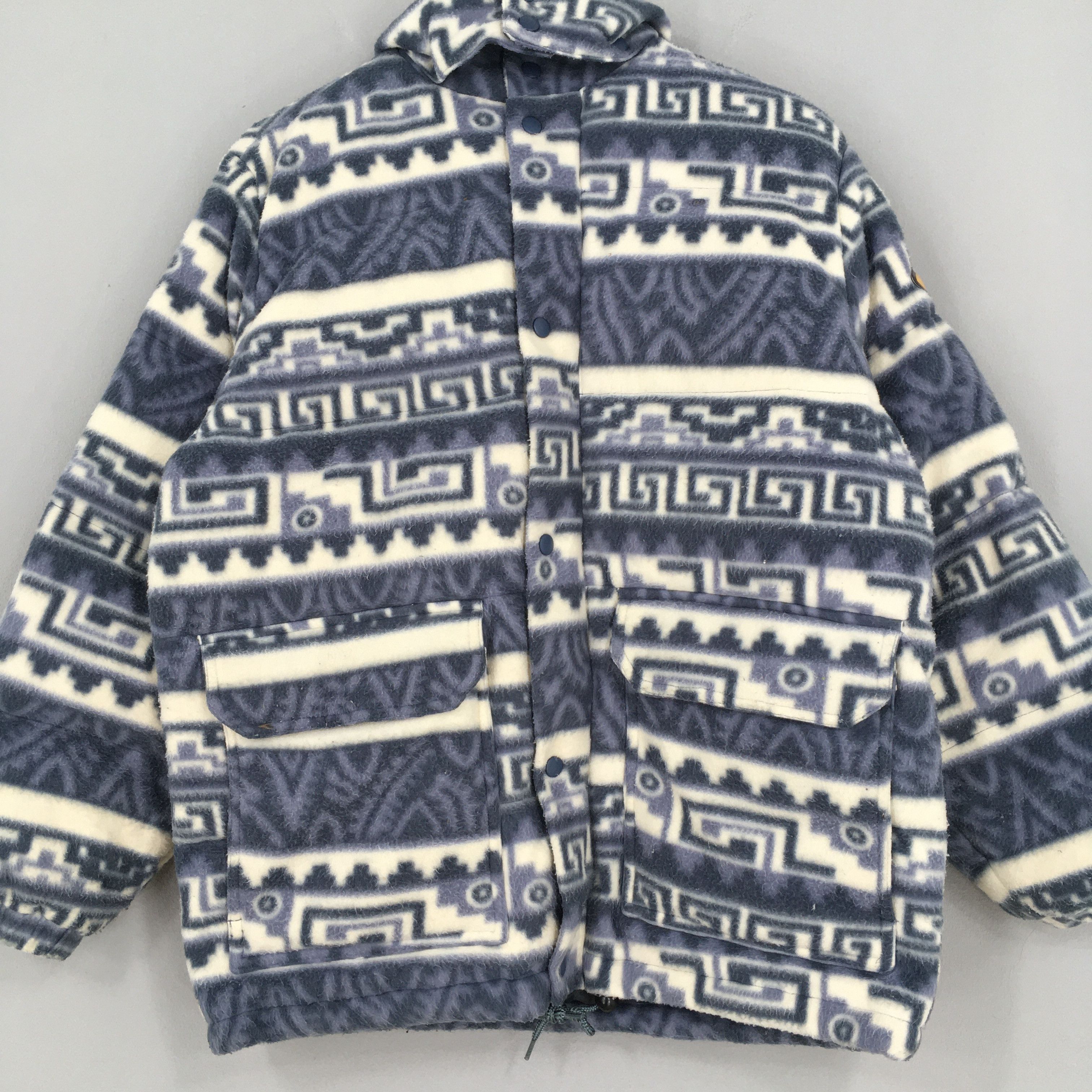 Polartec Vintage Newbreed Fleece Tribal Warmer Jacket Small Size US S / EU 44-46 / 1 - 3 Thumbnail