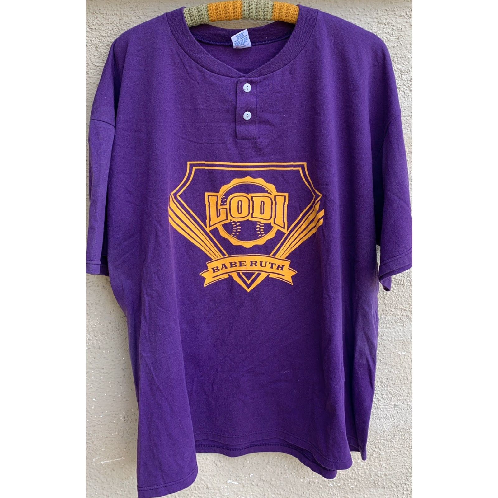 Vintage VINTAGE Soffe Shirts T-Shirt XXL Unisex Purple LODI BABE RUTH BACK CLEMENTS 40 LOCKEFORD LIONS CLUB Size US XXL / EU 58 / 5 - 7 Thumbnail