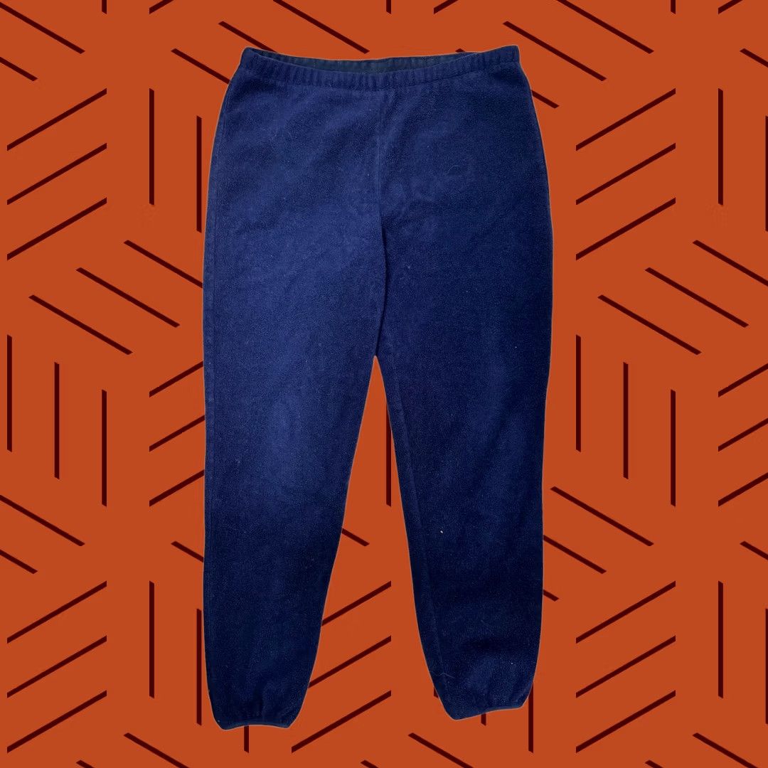 Patagonia VINTAGE Patagonia Men's Navy Blue Fleece Sweatpants Synchilla 1990s Pants Size L Elastic Size US 33 - 1 Thumbnail