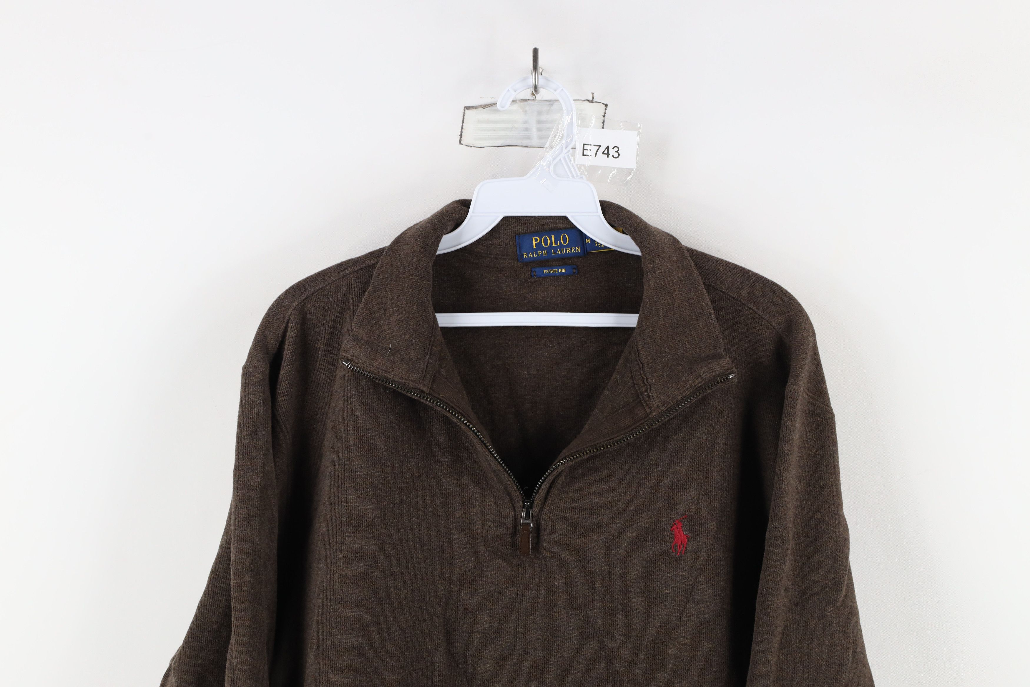 Ralph Lauren × Vintage Vintage Ralph Lauren Estate Rib Ribbed Knit Half Zip Sweater Size US M / EU 48-50 / 2 - 2 Thumbnail