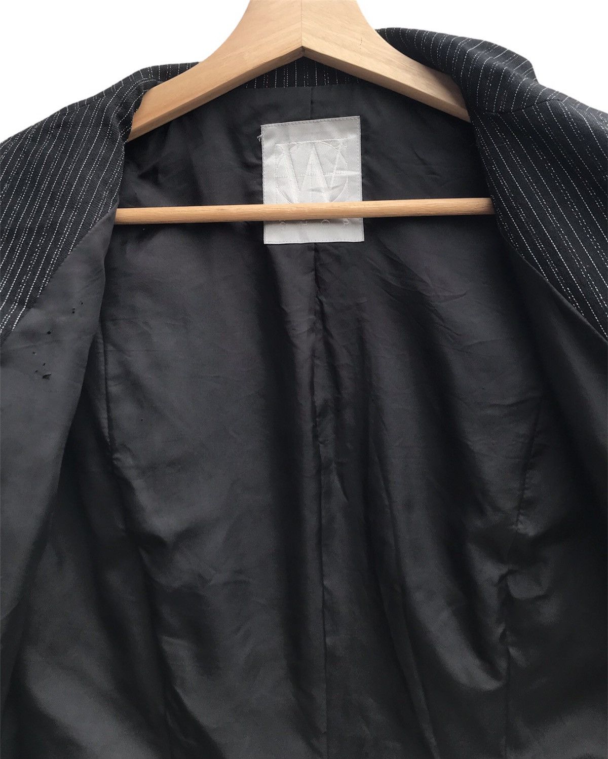 Yohji Yamamoto Workshop by Yohji Yamamoto Striped Wool Cropped Jacket Size XS / US 0-2 / IT 36-38 - 13 Thumbnail