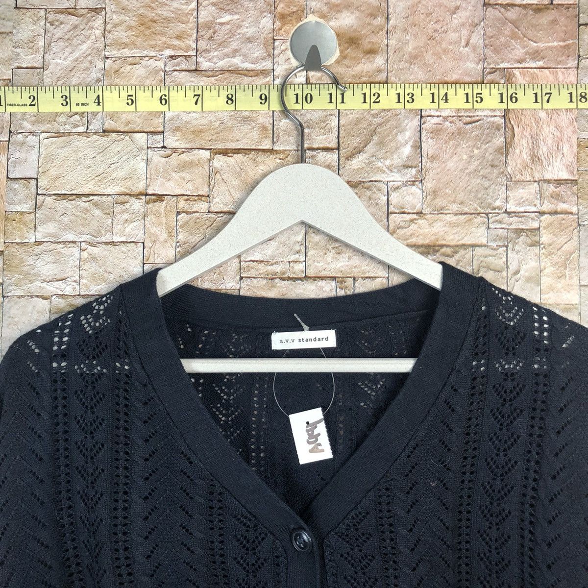 Japanese Brand A.V.V Standard Dark Blue Cardigan Knitwear #A941 Size L / US 10 / IT 46 - 4 Thumbnail
