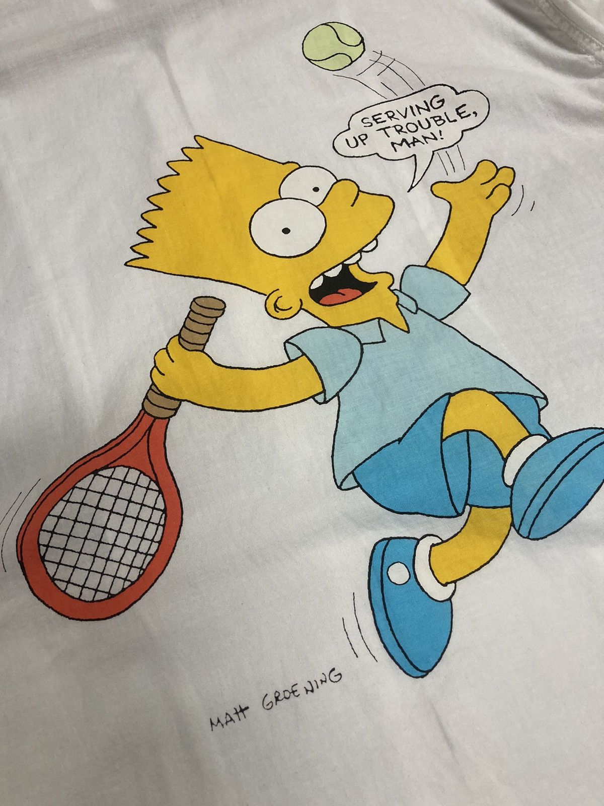 The Simpsons × Vintage Vintage 90’s The Simpsons Cotton Hoodie Jacket White Size US L / EU 52-54 / 3 - 9 Thumbnail