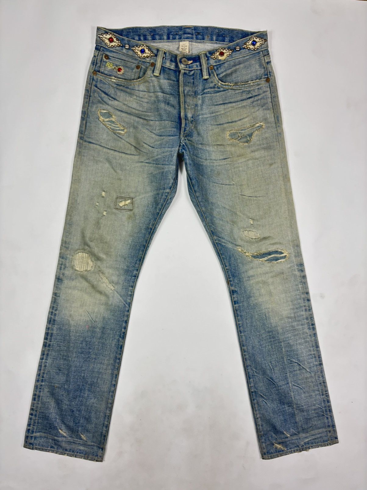 2006 RRL 1/1 Moonshine Wash Lapidary Gemstone Selvage Denim