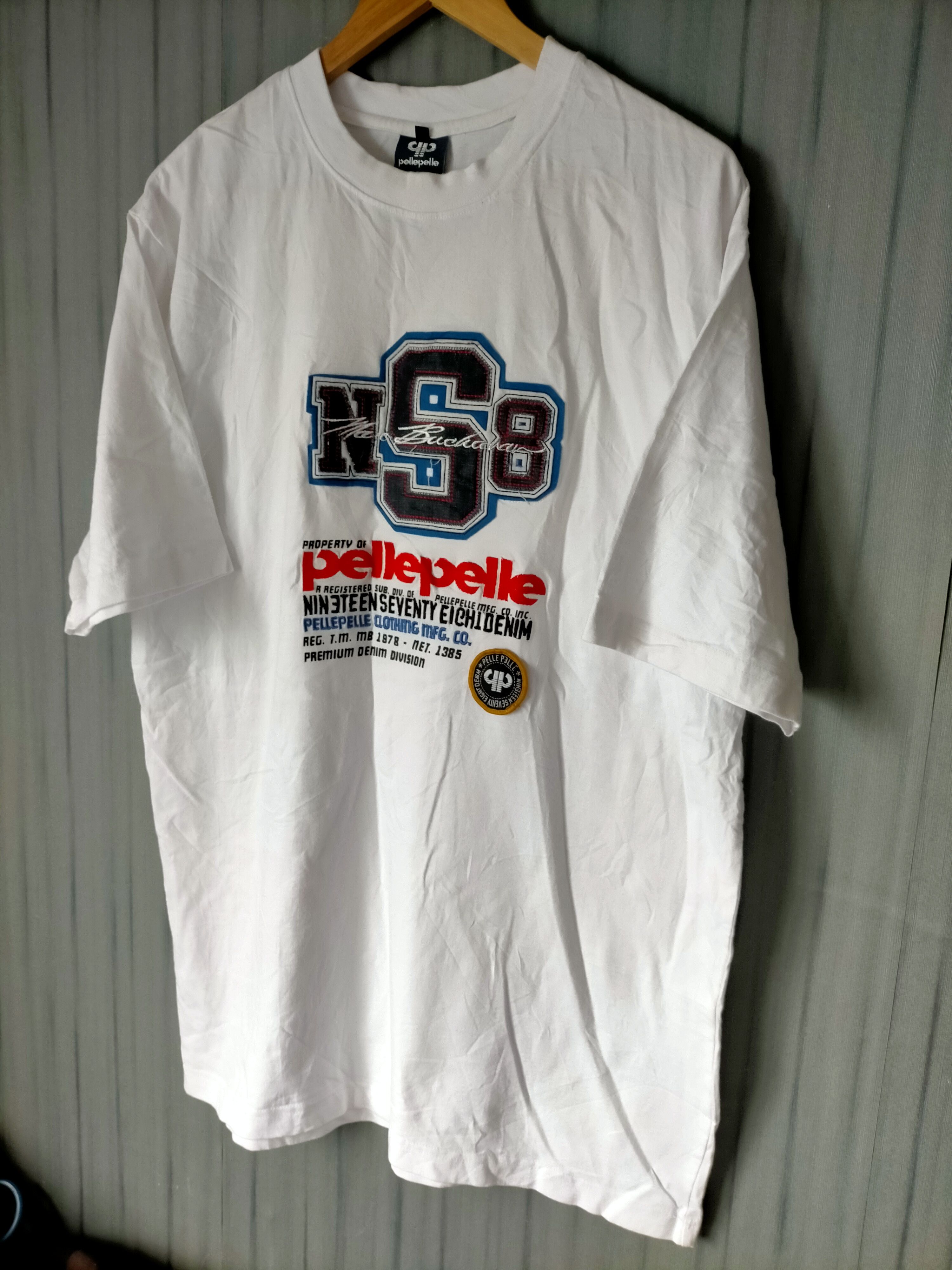 Pelle Pelle Pelle Pelle Embroidered Spell out White tee XL Size US XL / EU 56 / 4 - 2 Thumbnail