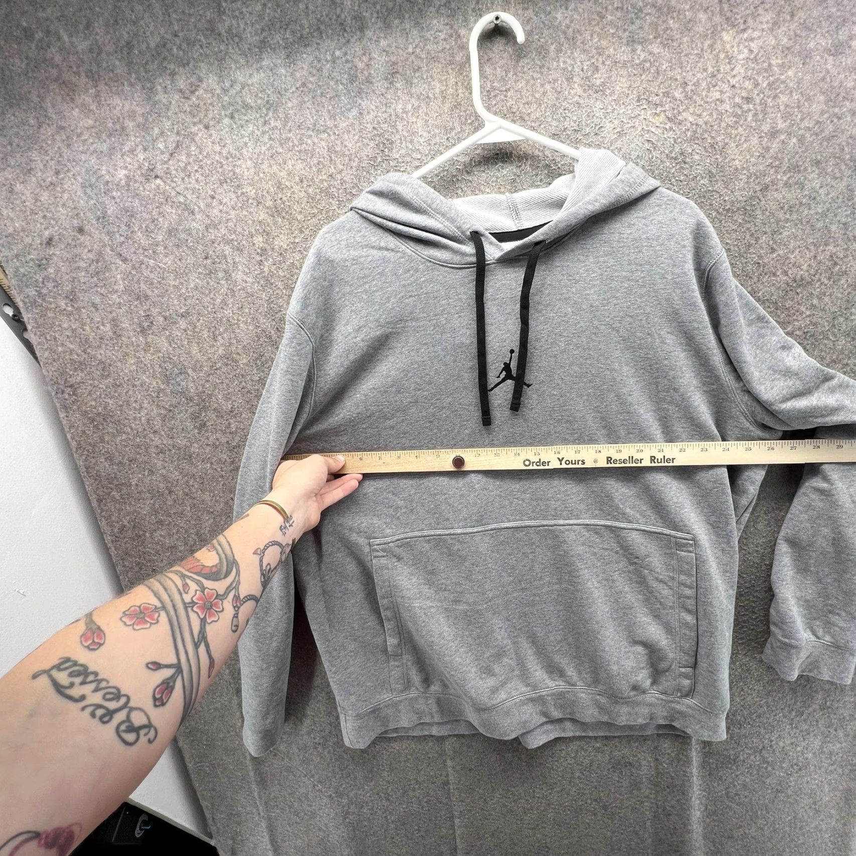 Jordan Brand Jordan Hoodie Mens XL Gray Dri-FIT Pullover Fleece Sweatshirt Jumpman Logo Size US XL / EU 56 / 4 - 6 Thumbnail