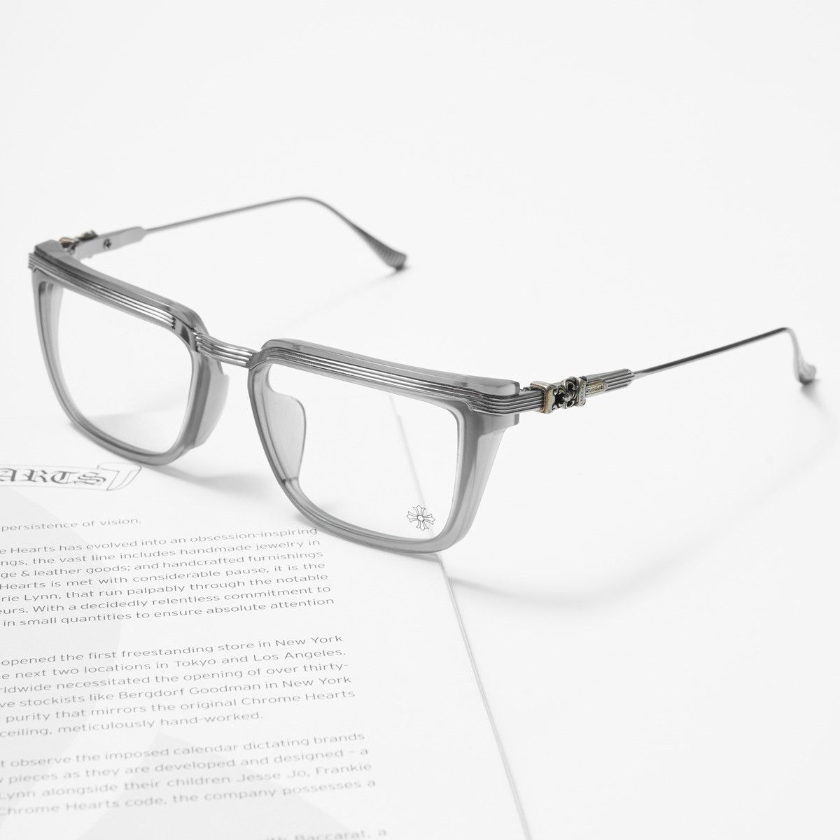 Chrome Hearts CHROME HEARTS TRYDIXAGAIN MATTE GRAY GLASSES Size ONE SIZE - 2 Thumbnail