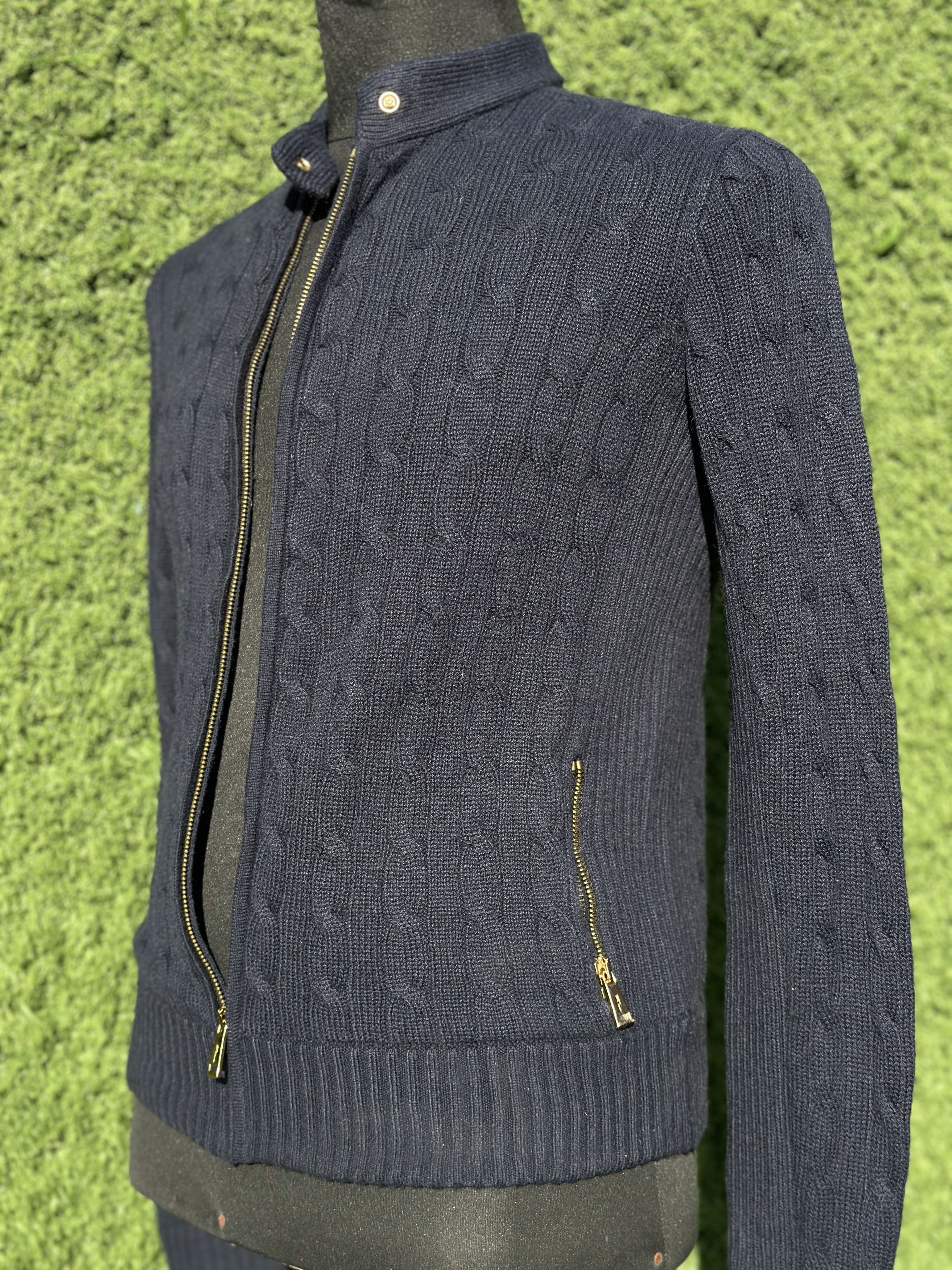 Ralph Lauren Black Label Ralph Lauren Black Label Cashmere Zip Cable Knit Size L Size L / US 10 / IT 46 - 13 Thumbnail