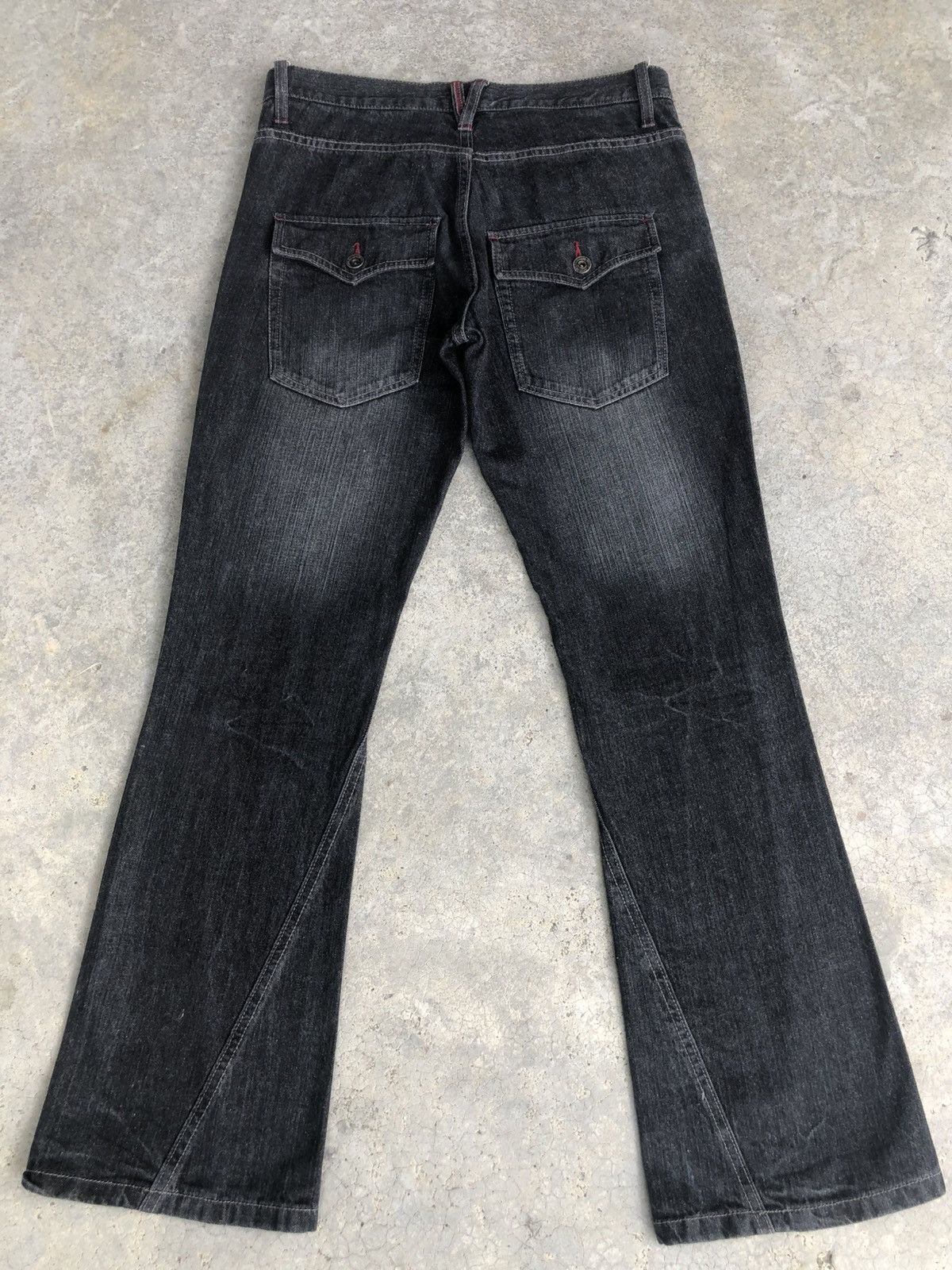 If Six Was Nine Japanese Barcedos Flared Jeans Bootcut Distressed Jeans Size US 31 - 2 Thumbnail