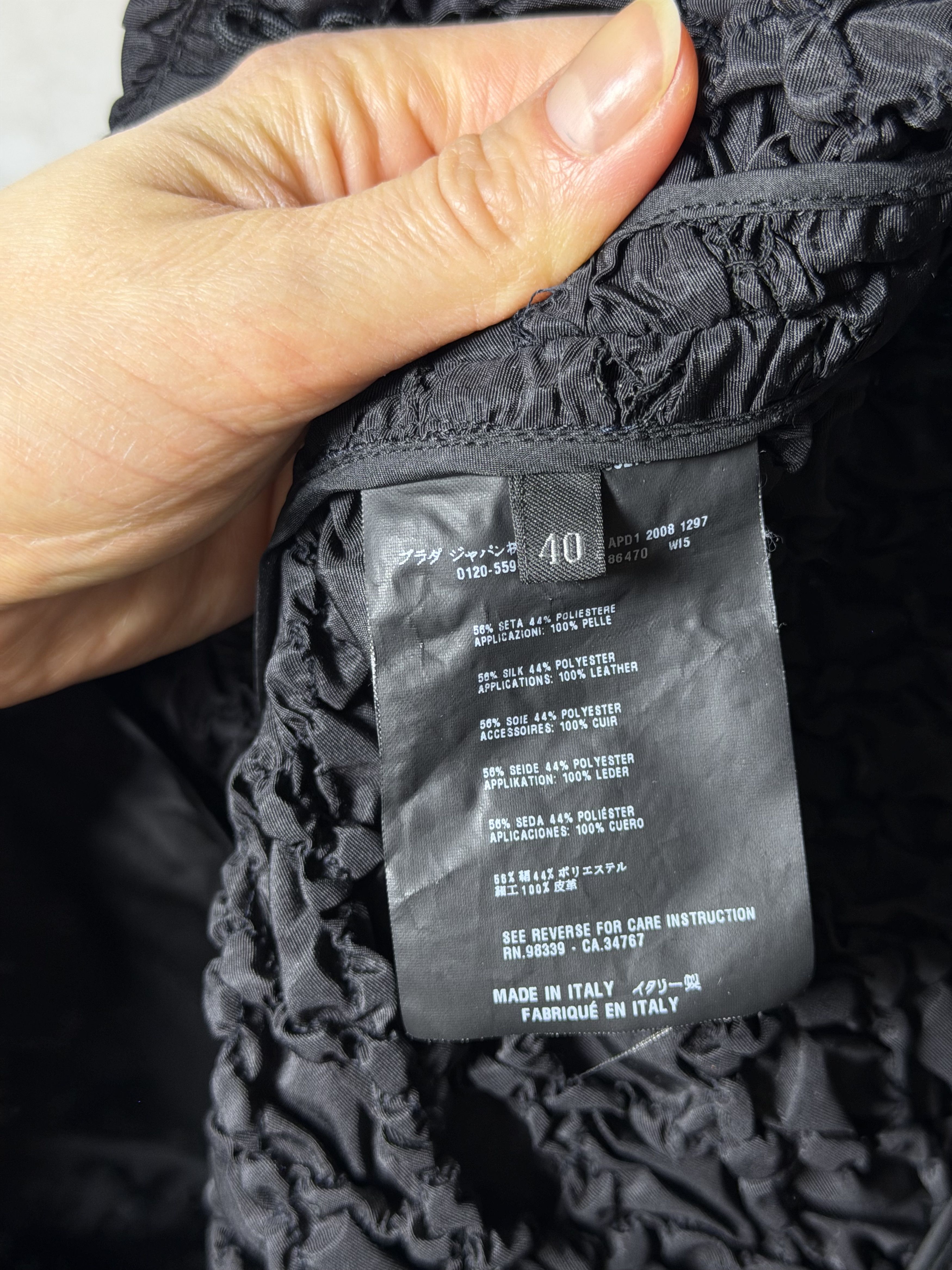 Prada Prada FW2007 Crinkled Quilted Coat Size S / US 4 / IT 40 - 6 Thumbnail