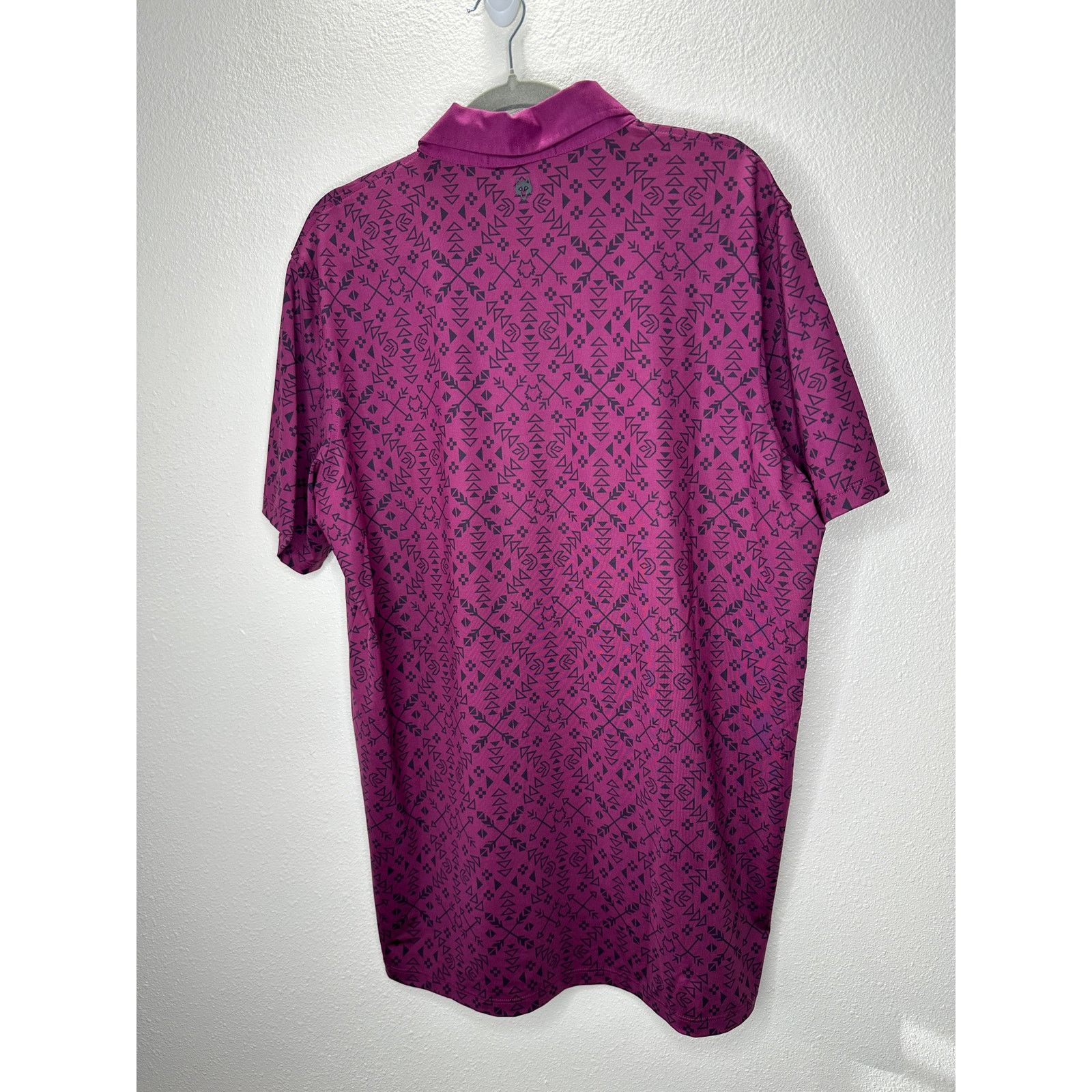 Other Greyson Men's Purple Performance Geometric Design Polo L Size US L / EU 52-54 / 3 - 6 Thumbnail