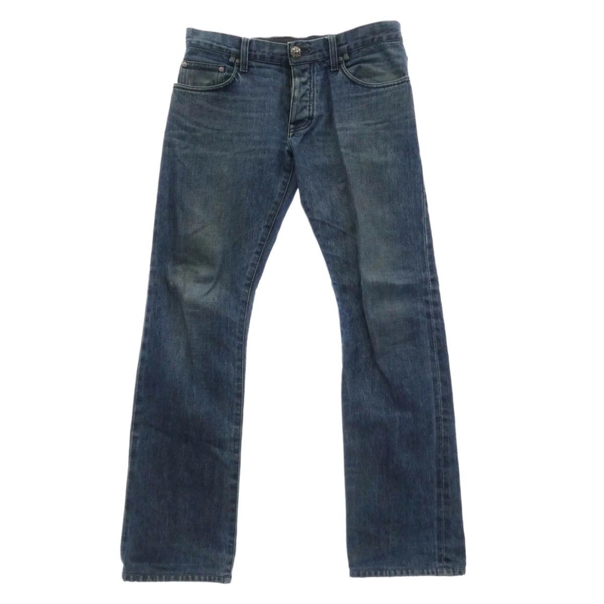 Chrome Hearts Chrome Hearts Cross Ball Label Indigo Denim Size US 32 / EU 48 - 1 Thumbnail