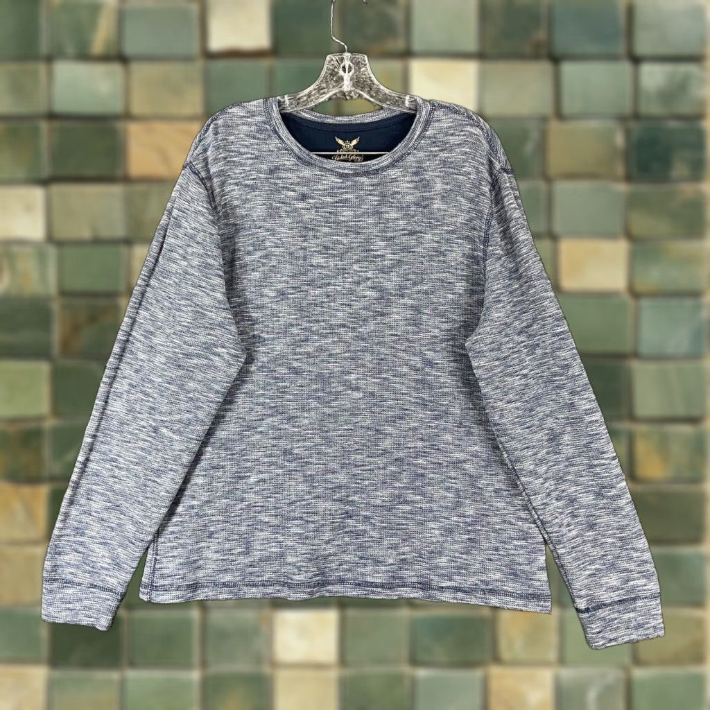 Faded Glory VINTAGE Faded Glory Shirt Men XL Long Sleeve Blue Heathered T-Shirt XL Mens Size US XL / EU 56 / 4 - 1 Thumbnail