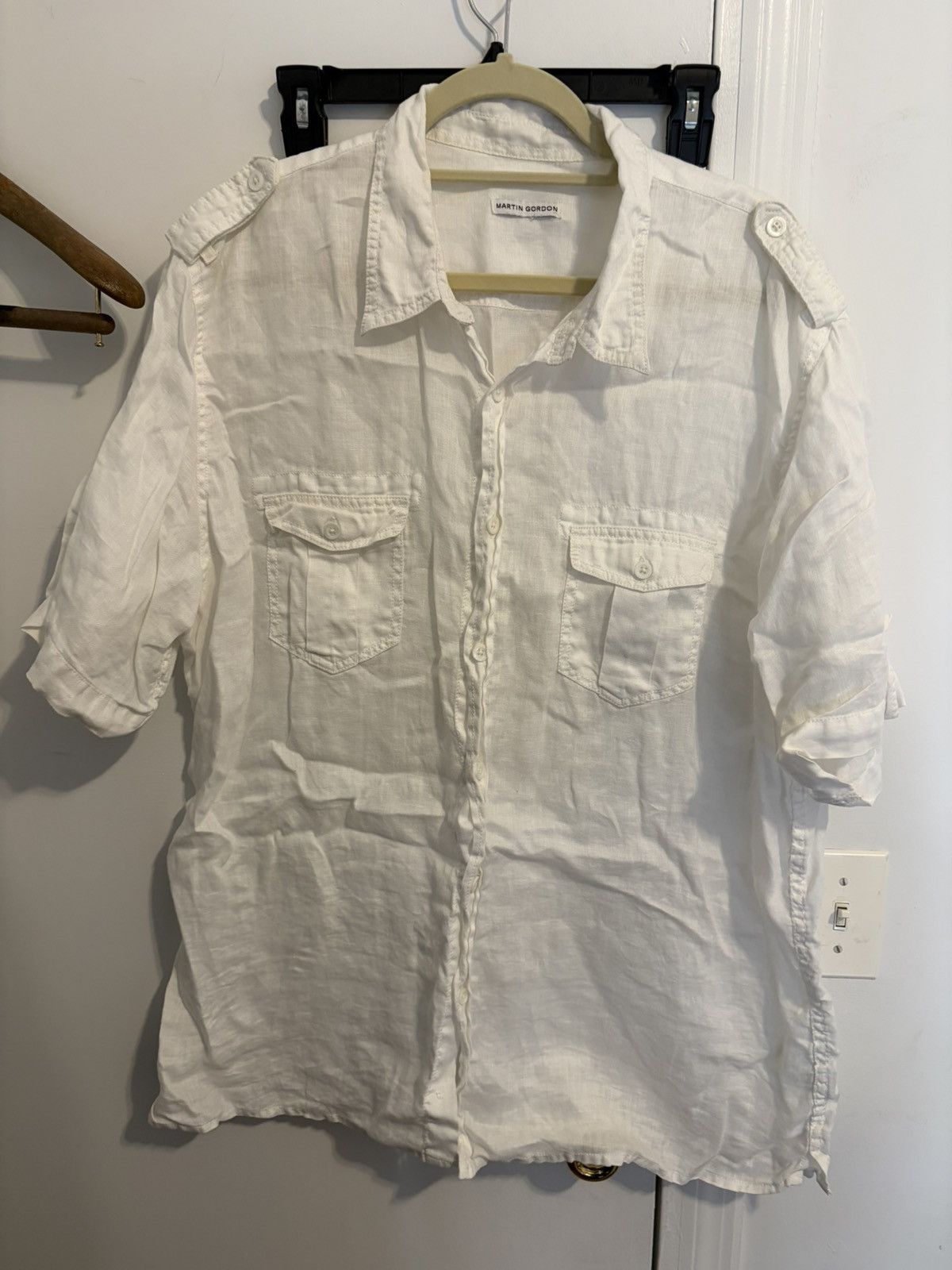 Vintage White vintage button up Size US L / EU 52-54 / 3 - 1 Thumbnail