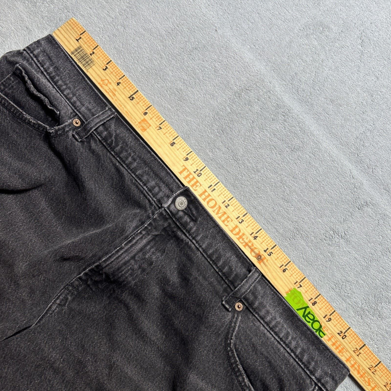 Old Navy Loose Baggy Jeans Women 18 42x27 Hamilton Black Wide Relaxed Size 40" / US 18 - 13 Thumbnail
