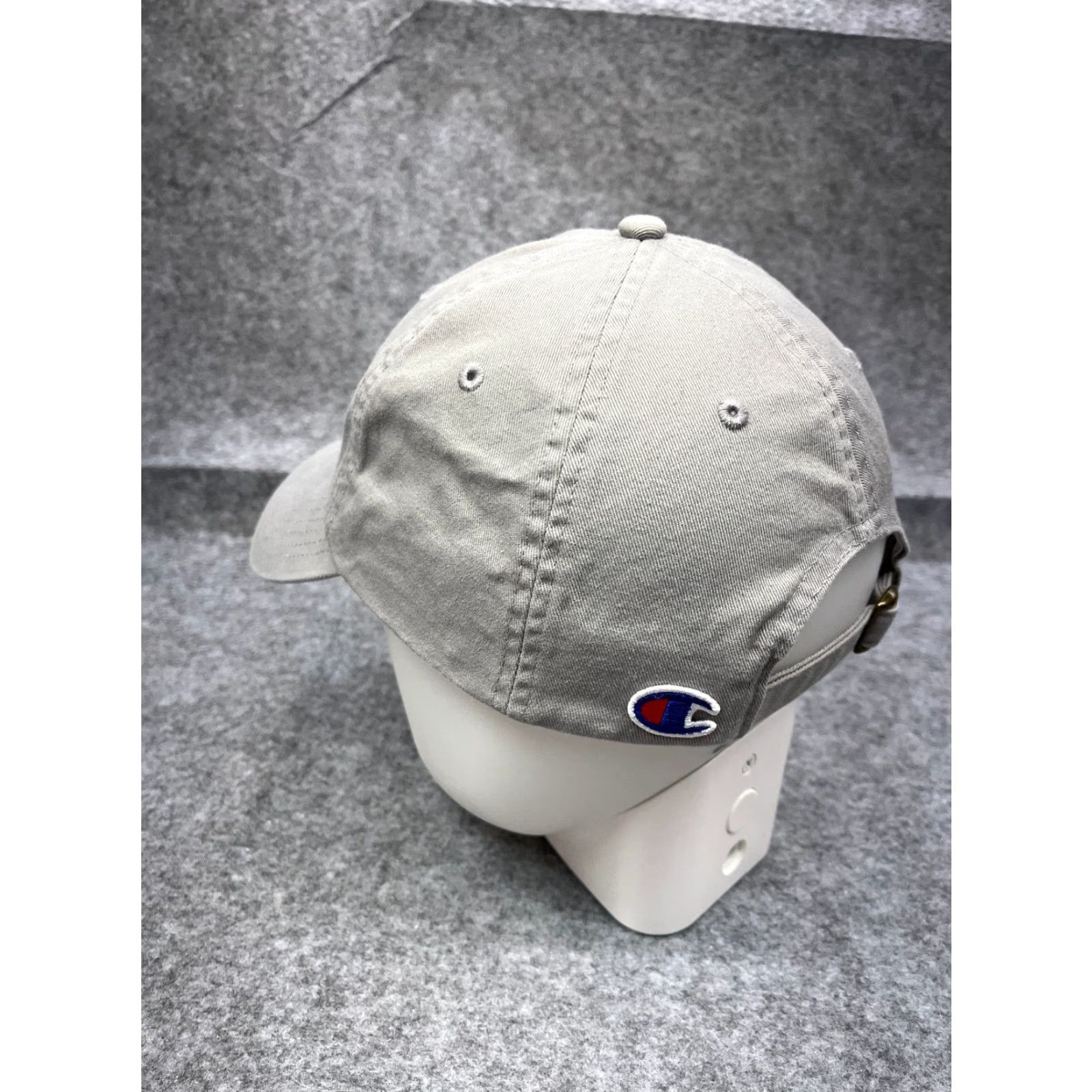 Champion Champion Hat Cap Adjustable One Size Gray 100% Cotton Golf Outdoors Baseball Cap Mens Cotton Twill Logo 90s Theme Size ONE SIZE - 5 Thumbnail