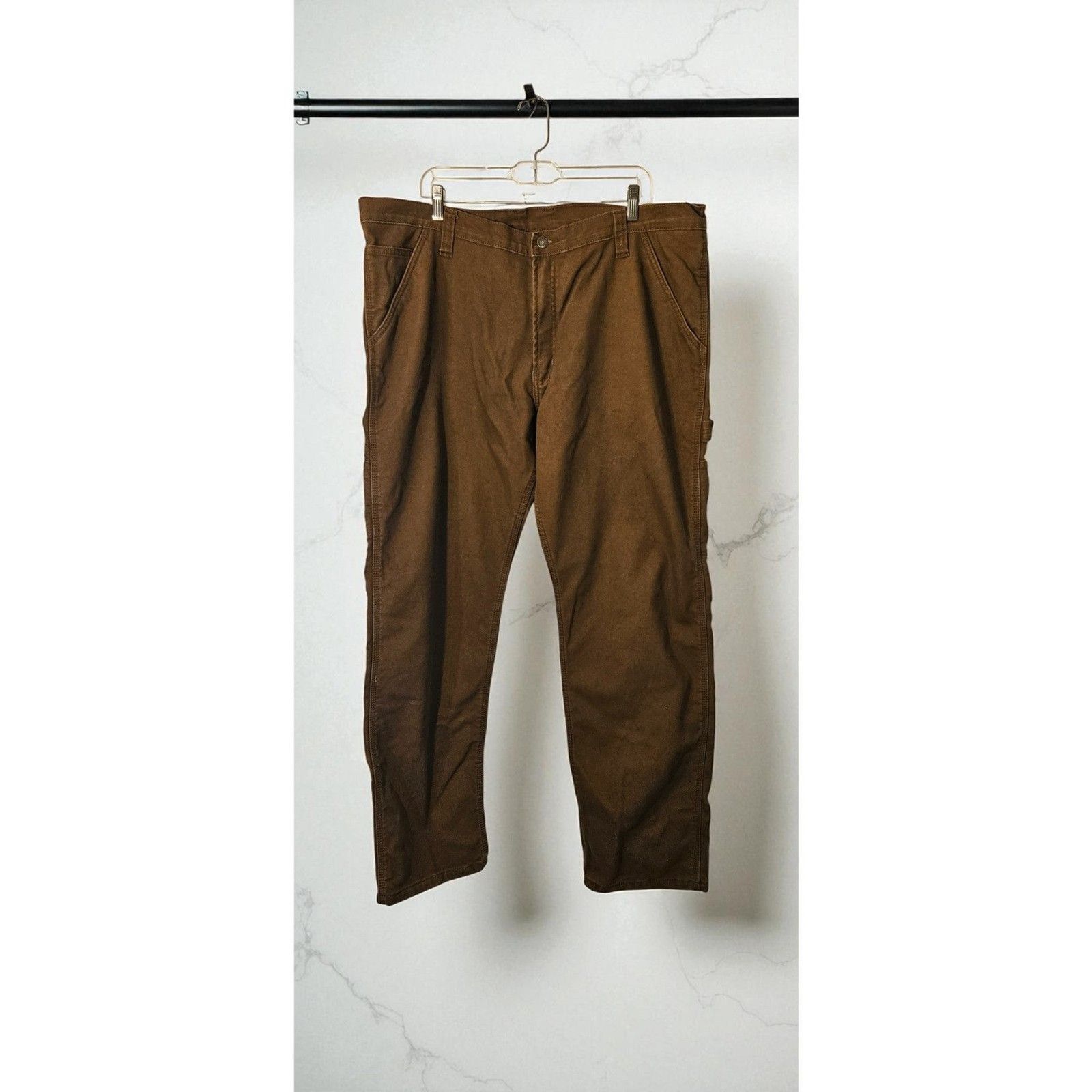 Other Men's Brown Flannel Lined Rugged Wear Jeans -- ITEM #3326 Size US 42 / EU 58 - 2 Thumbnail