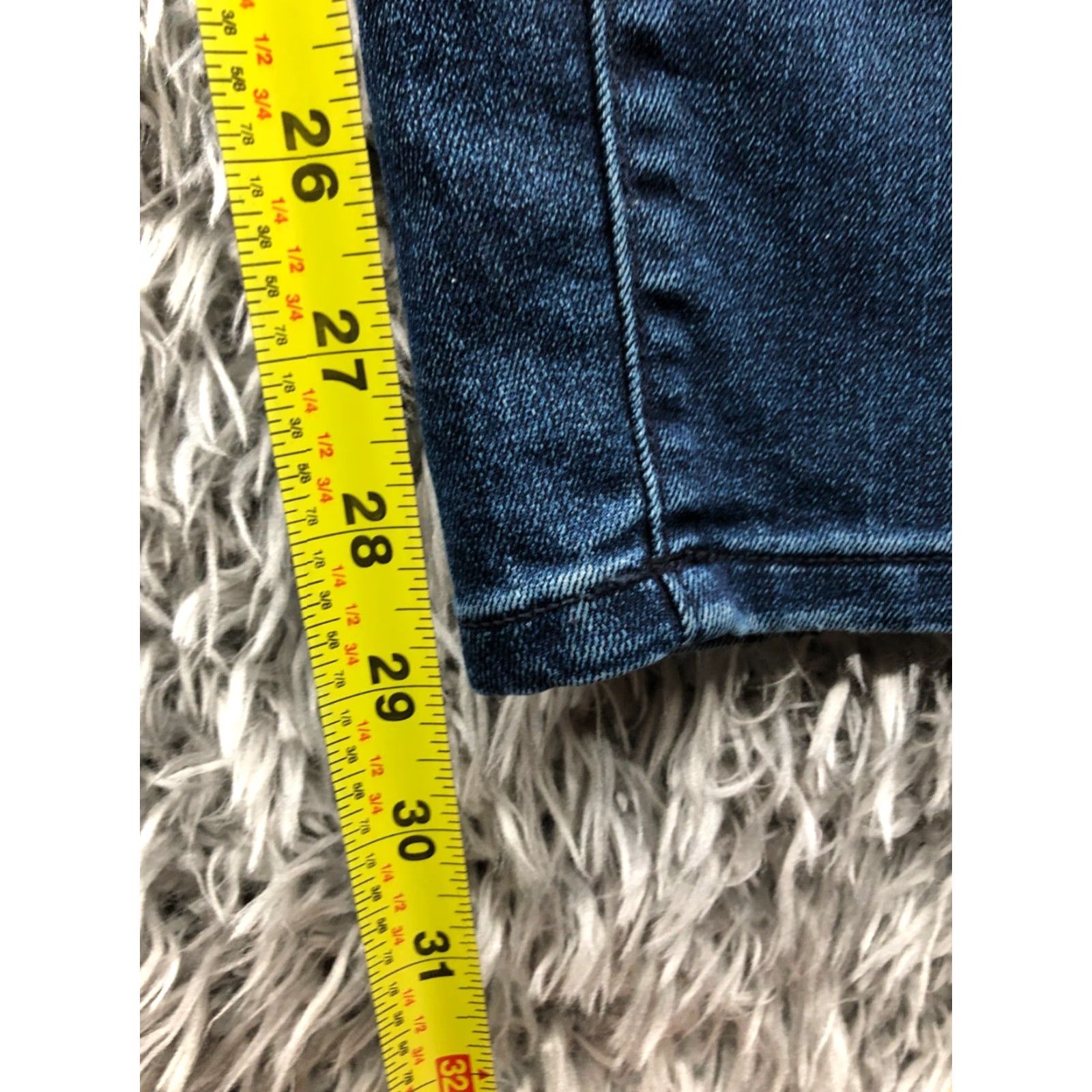 Loft LOFT Curvy Skinny Jeans Womens Size 6 Medium Wash Blue Denim 5-Pocket Style Regular Rise 30in Inseam Size 28" / US 6 / IT 42 - 3 Thumbnail