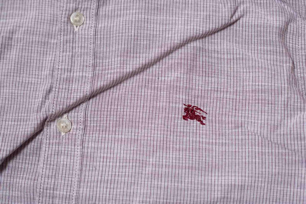 Burberry Burberry Brit Vertical Stripe Logo Cotton Shirt Size US L / EU 52-54 / 3 - 5 Thumbnail