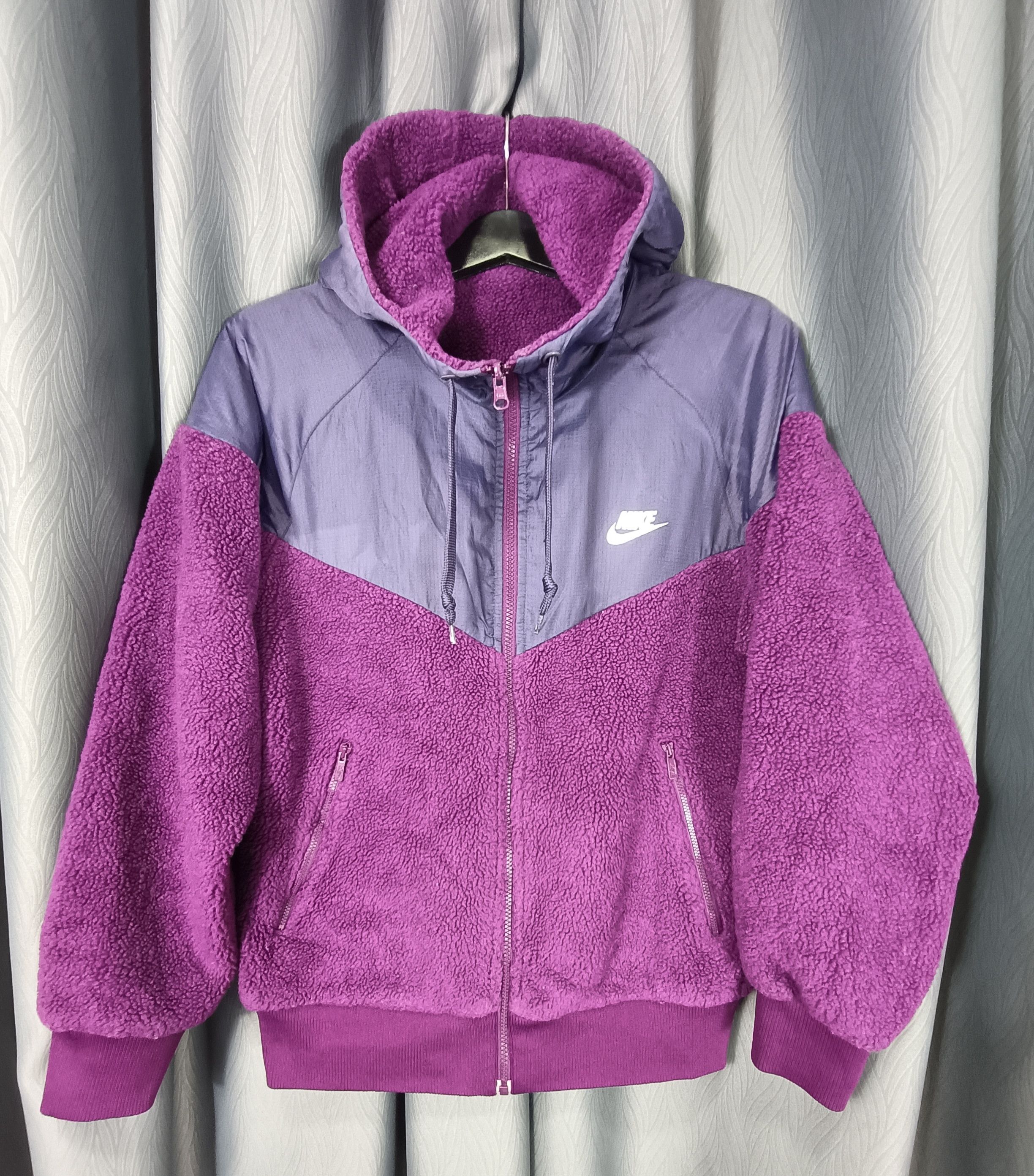 Nike Nike Sportswear Reversible Fleece Hoodie Vintage Y2k Size US L / EU 52-54 / 3 - 3 Thumbnail