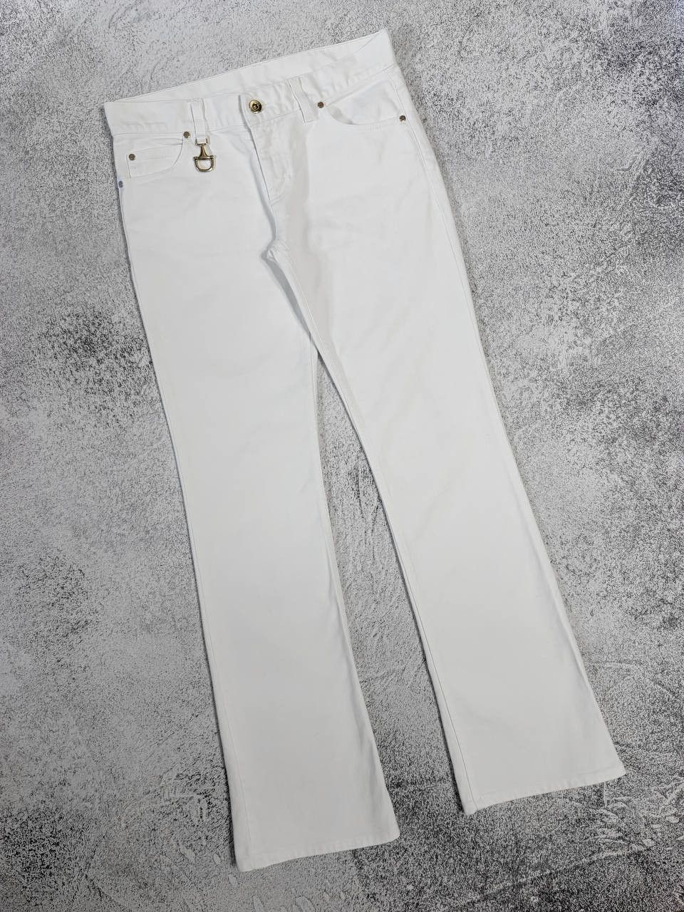 Gucci Vintage Gucci Tom Ford Era Flared Jeans Gold Horsebit Detail Size 27" / US 4 / IT 40 - 2 Thumbnail