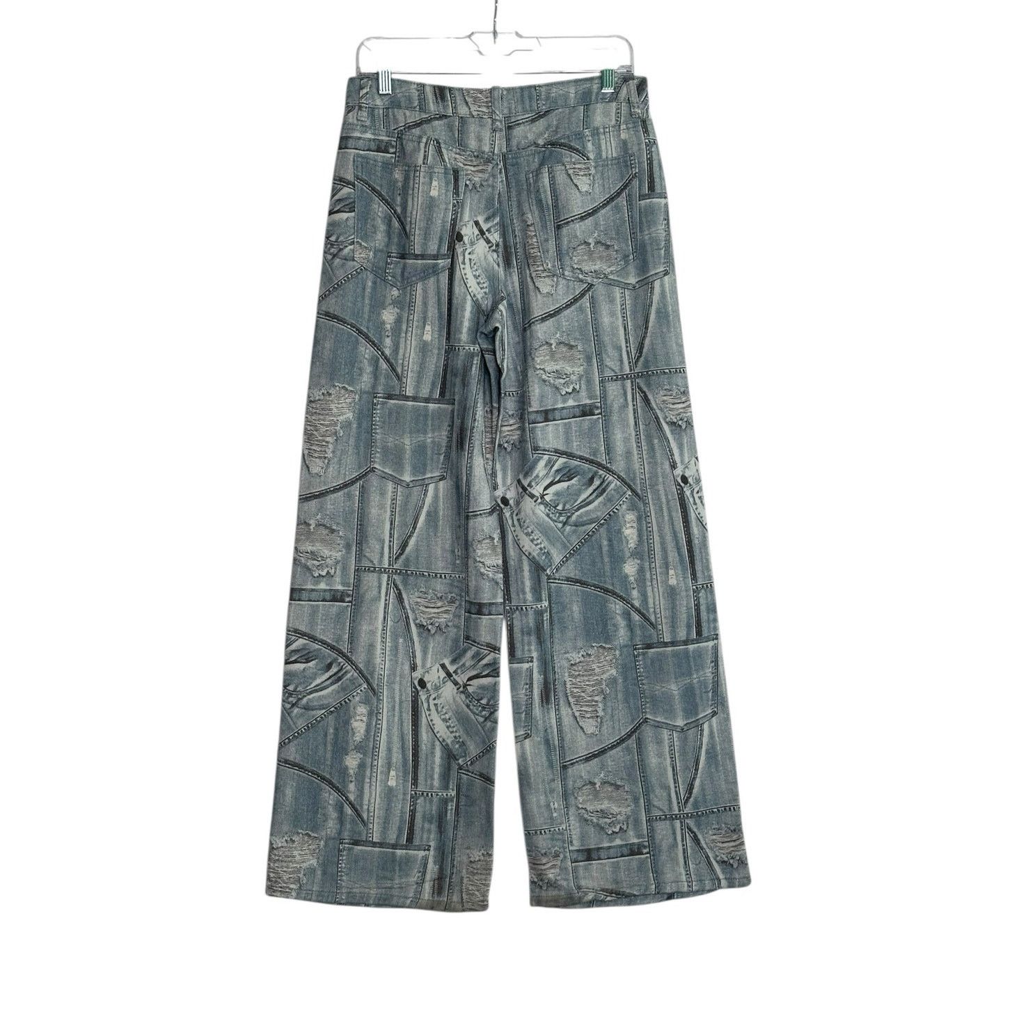 Forever 21 Forever 21 distressed denim print wide legs jeans size 28 Size 29" - 2 Thumbnail
