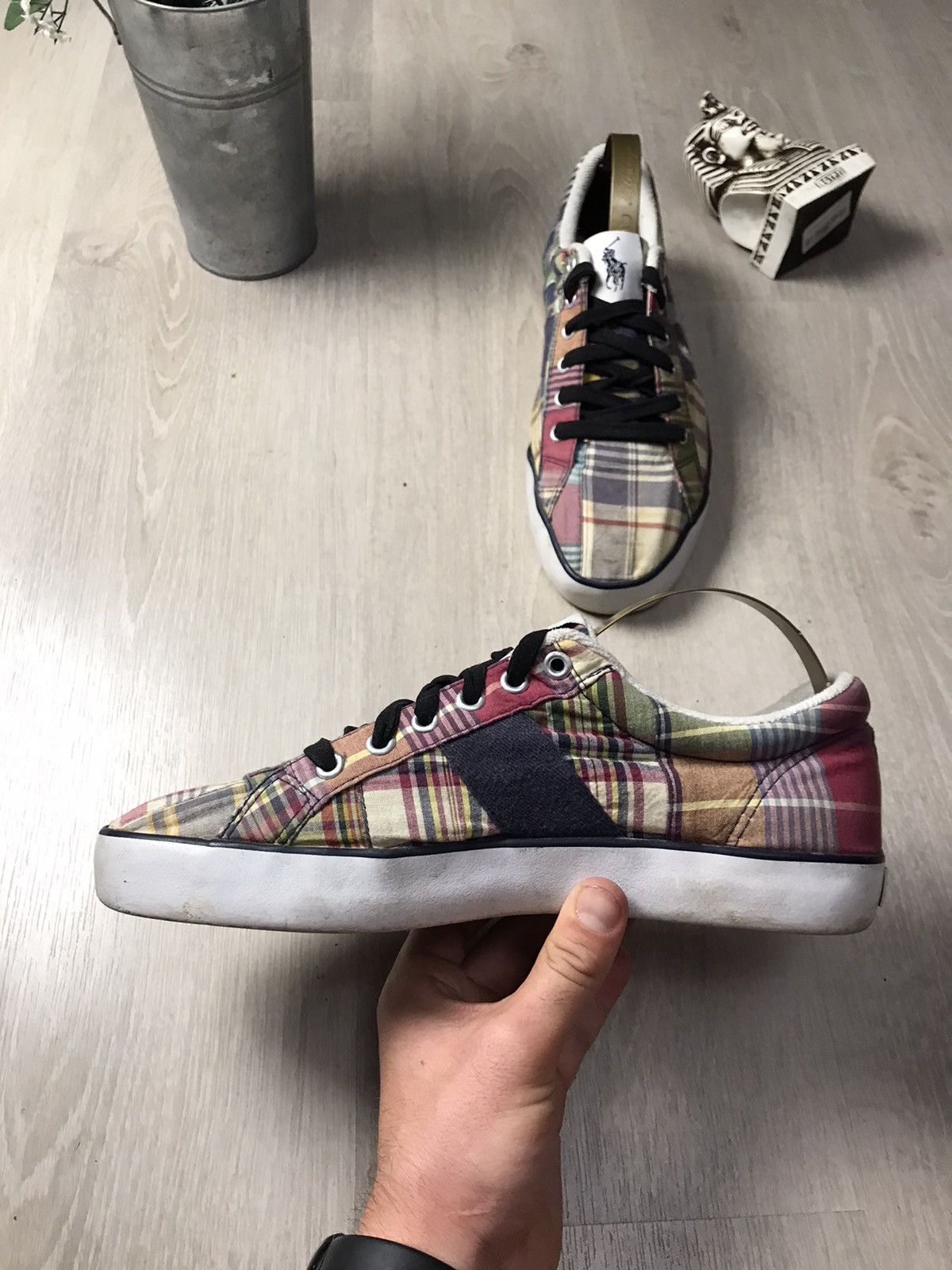 Vintage Polo Ralph Lauren checkered sneakers