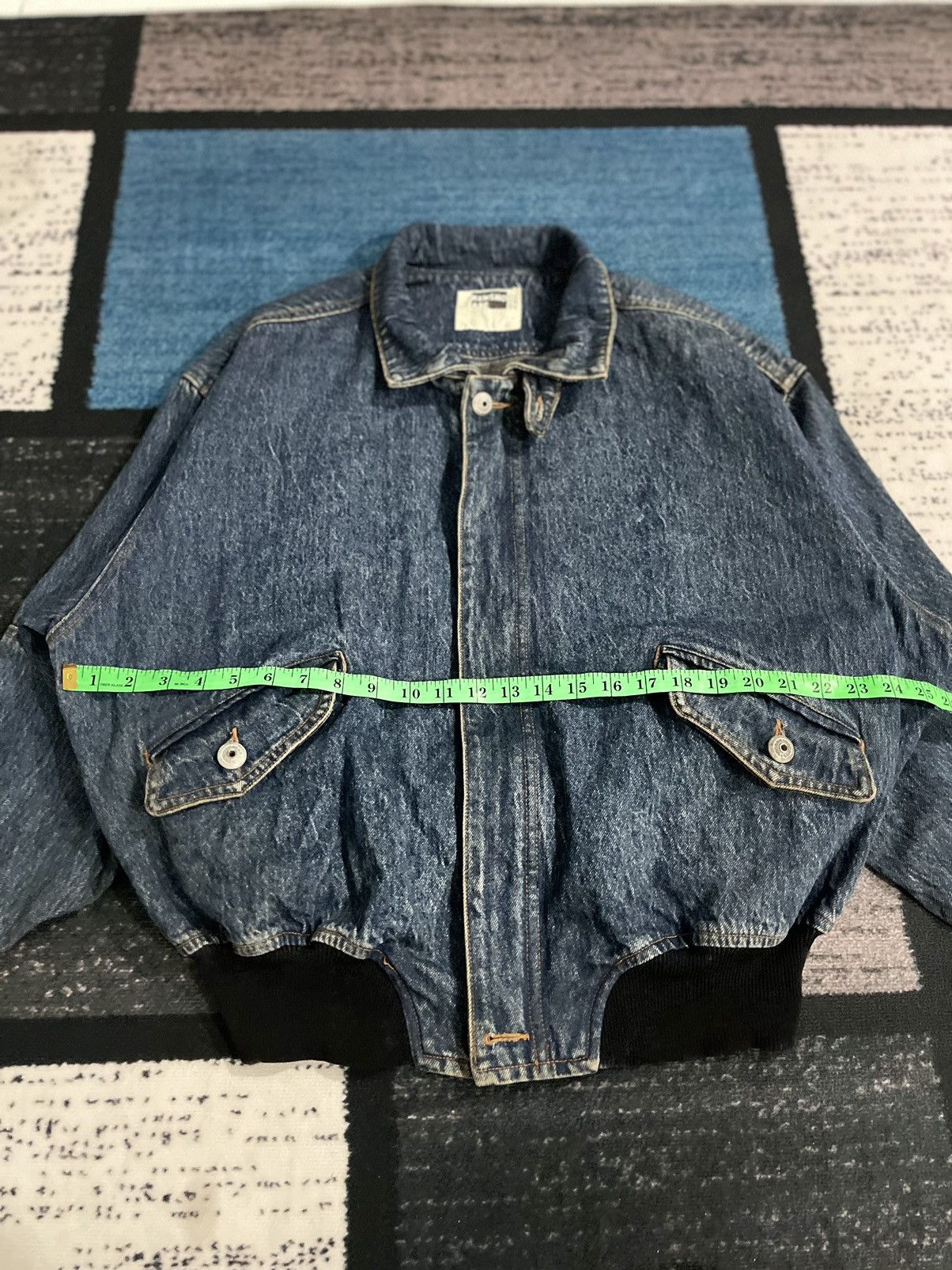 Japanese Brand × Kensho Abe Vintage Kensho Abe Denim Bomber Jacket Size US XL / EU 56 / 4 - 19 Thumbnail