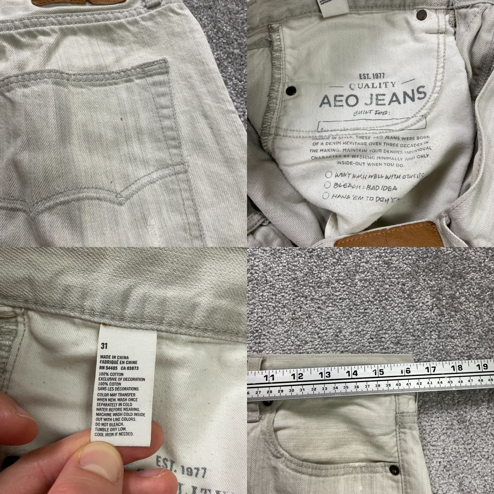 American Eagle Outfitters American Eagle Outfitters Bermuda Jorts Denim Shorts Mens 31 Raw Hem Distresssed Size US 31 - 9 Thumbnail