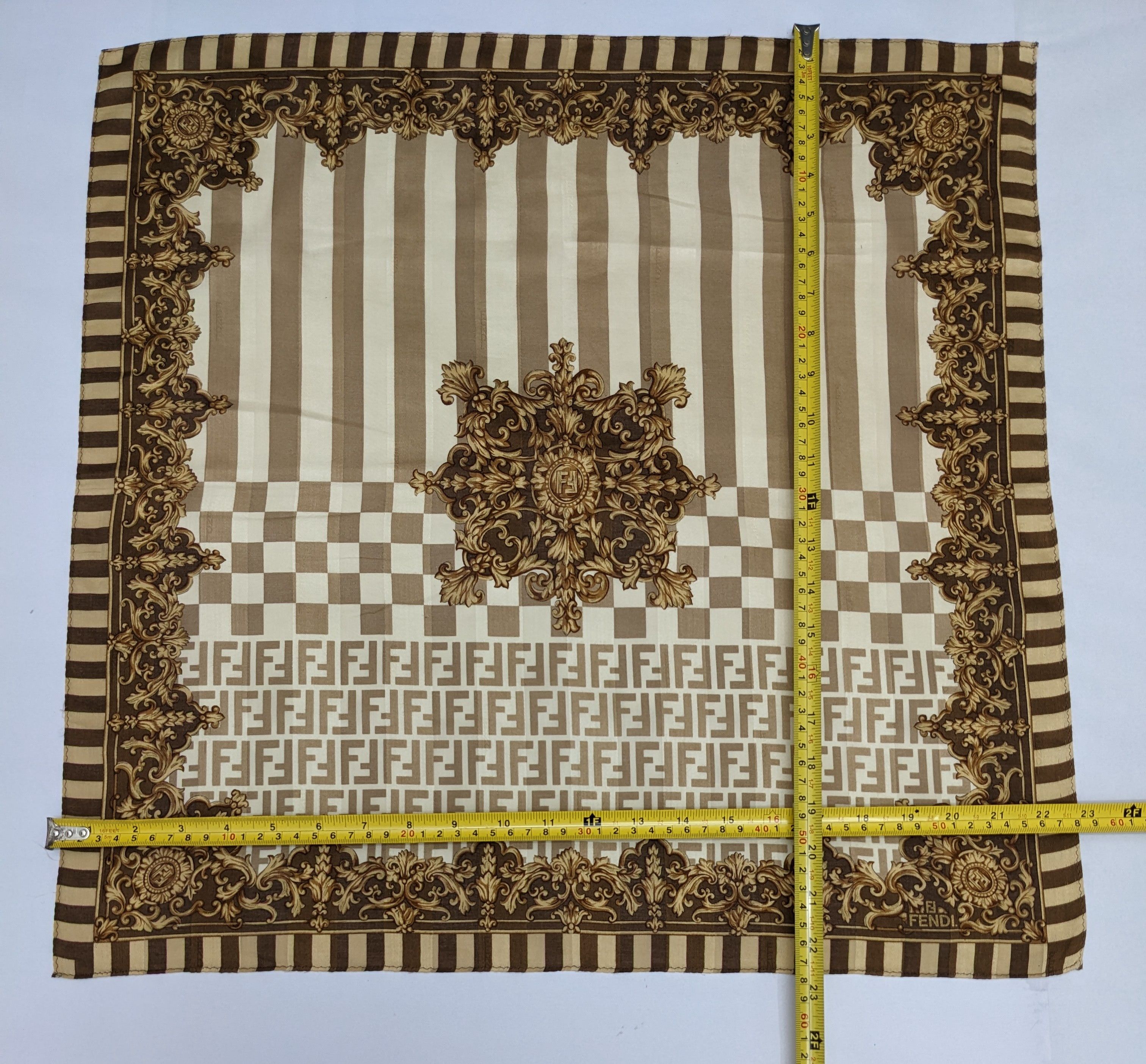 Fendi FENDI Zucca Silk Baroque Ornate Medallion Size ONE SIZE - 5 Thumbnail