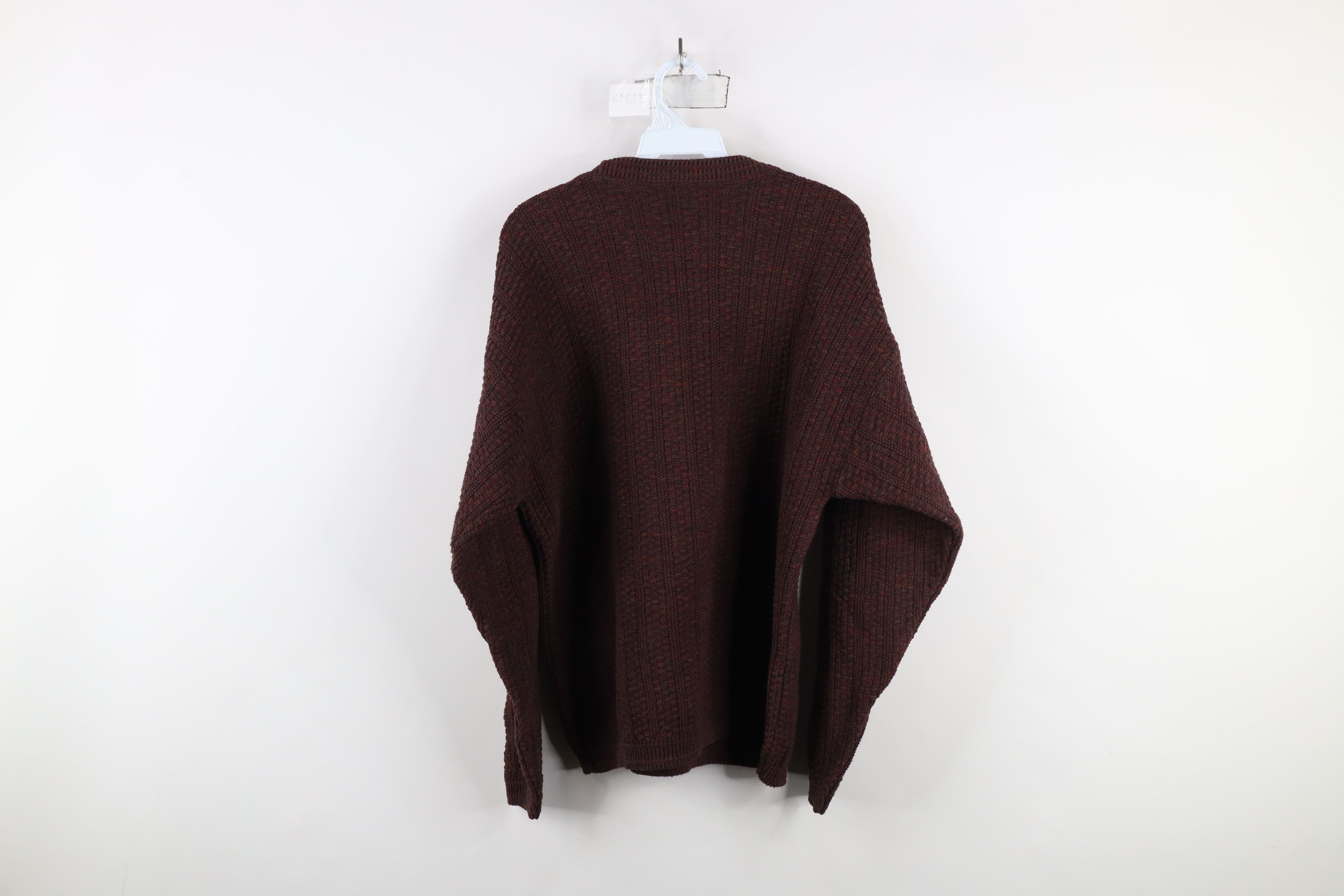 Vintage Vintage 90s Streetwear Cross Weave Knit Crewneck Sweater USA Size US L / EU 52-54 / 3 - 5 Thumbnail