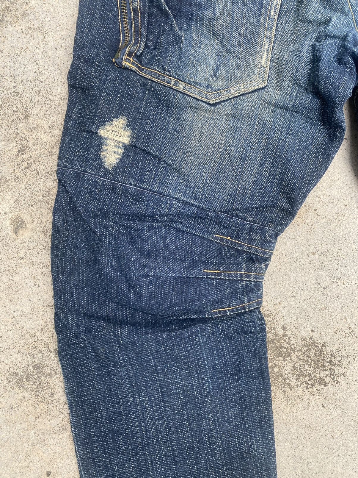 If Six Was Nine × Japanese Brand × PPFM PPFM Double Waist Zipper Clawmark Denim Jeans Size US 31 - 21 Thumbnail