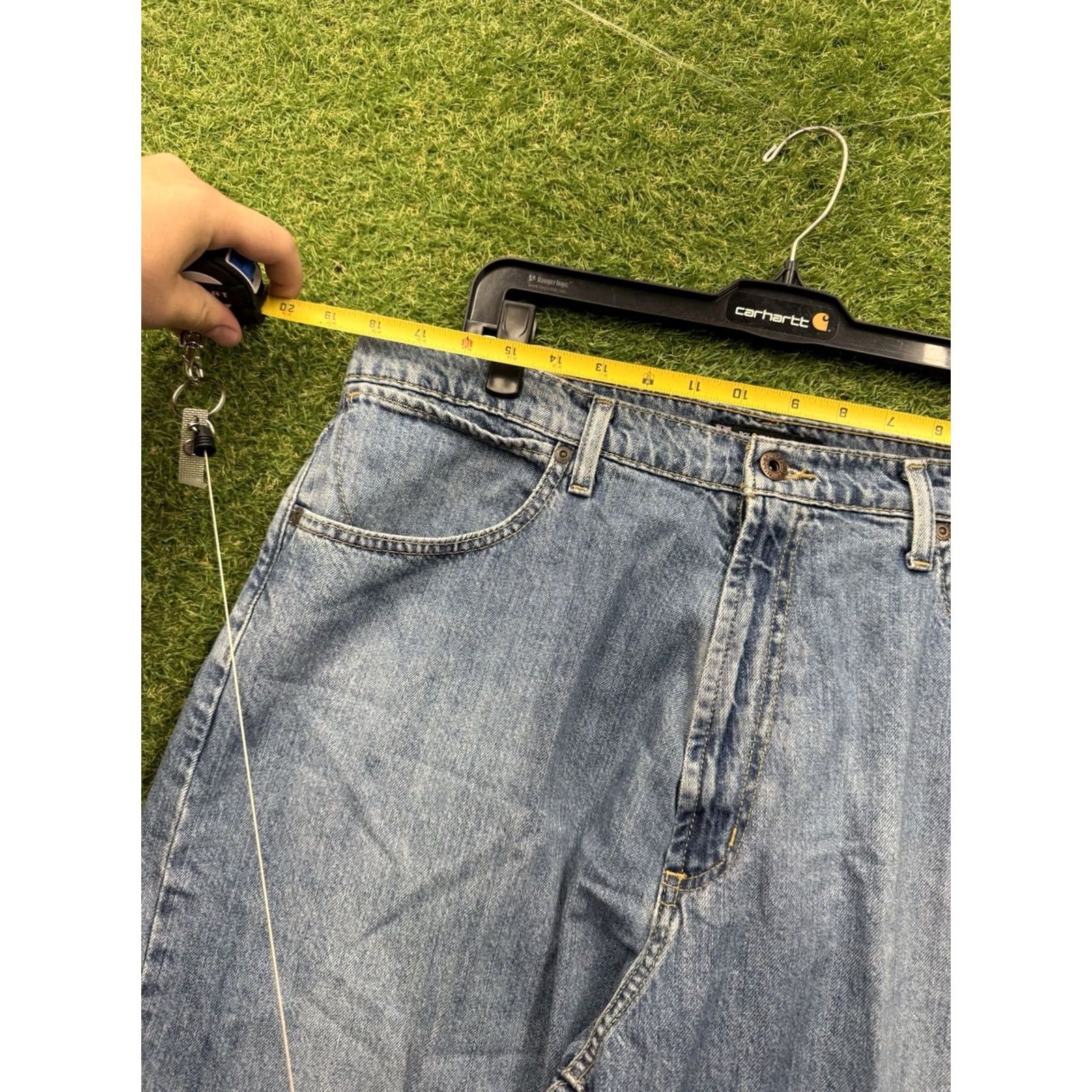 Polo Ralph Lauren Polo Ralph Lauren Hampton Jeans Mens 36x30 Relaxed Straight Light Wash Denim 5-Pocket Logo 90s Preppy Style Mens Jeans Size US M / EU 48-50 / 2 - 3 Thumbnail