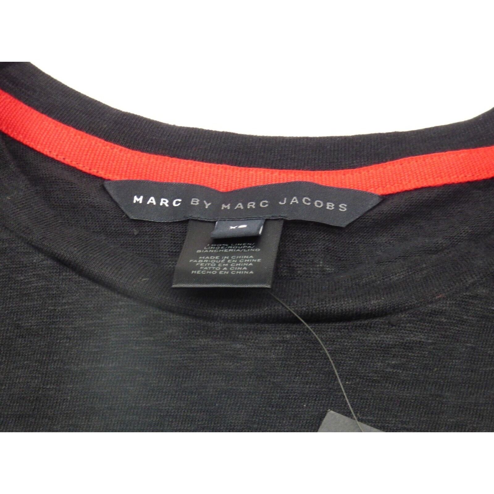 Marc by Marc Jacobs Marc by Marc Jacobs Women’s Exposed Seam Linen Tee, XS, Hea Size XS / US 0-2 / IT 36-38 - 8 Thumbnail