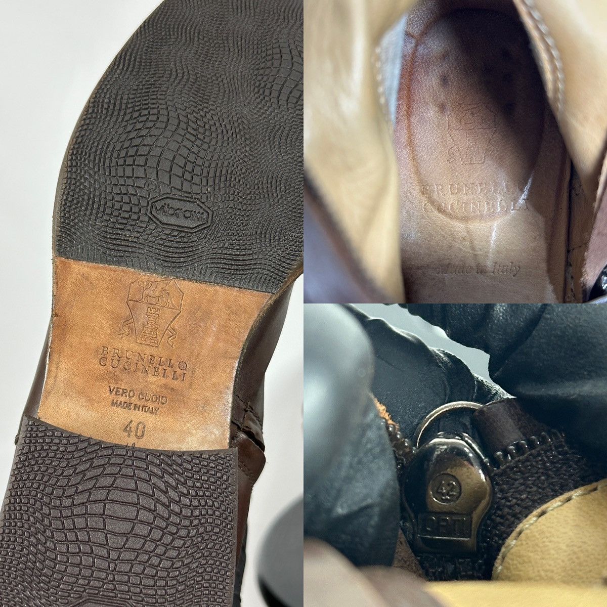 Brunello Cucinelli Brunello Cucinelli Brown Leather Riding Boots Size US 10 / IT 40 - 24 Thumbnail