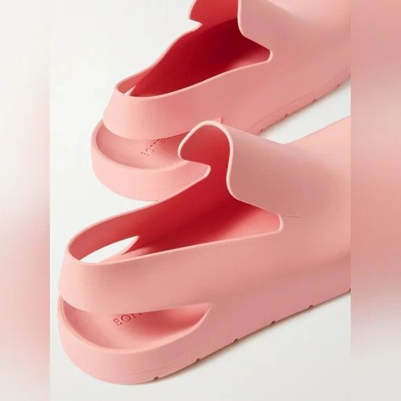Bottega Veneta o1y0725 Rubber Mules in Light Pink Size US 9 / IT 39 - 3 Thumbnail