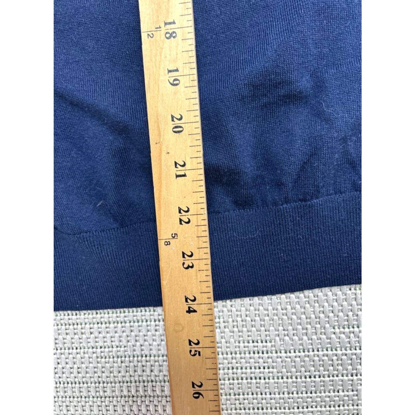 Tory Burch Tory Burch Wool Pullover Sweater Womens Large Blue V-Neck Raglan Sleeve Knit Trim Cozy Pullover Casual Vintage N/A Size L / US 10 / IT 46 - 7 Thumbnail